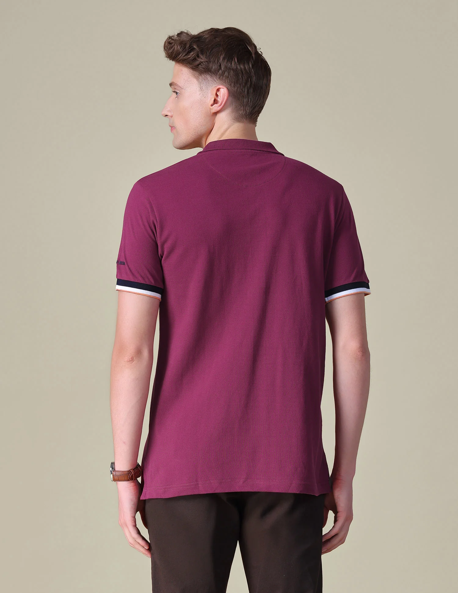 Solid Regular Fit Polo Shirt - Image 5