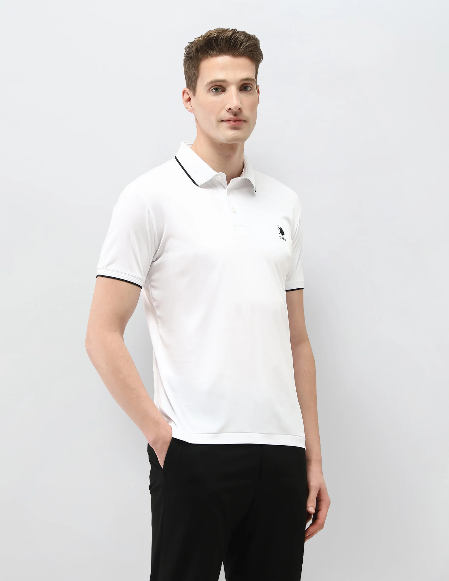 Solid Regular Fit Polo Shirt - Image 4