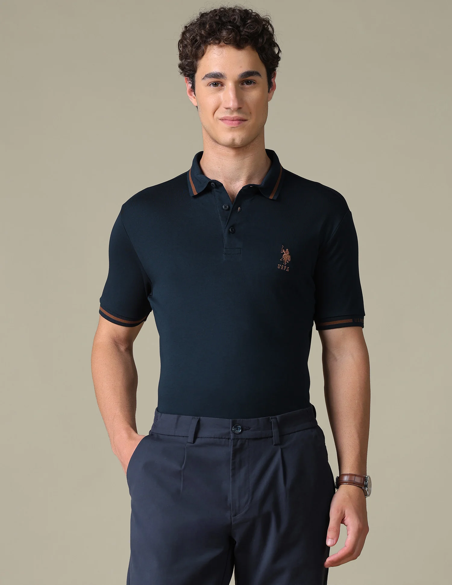 Solid Regular Fit Polo Shirt