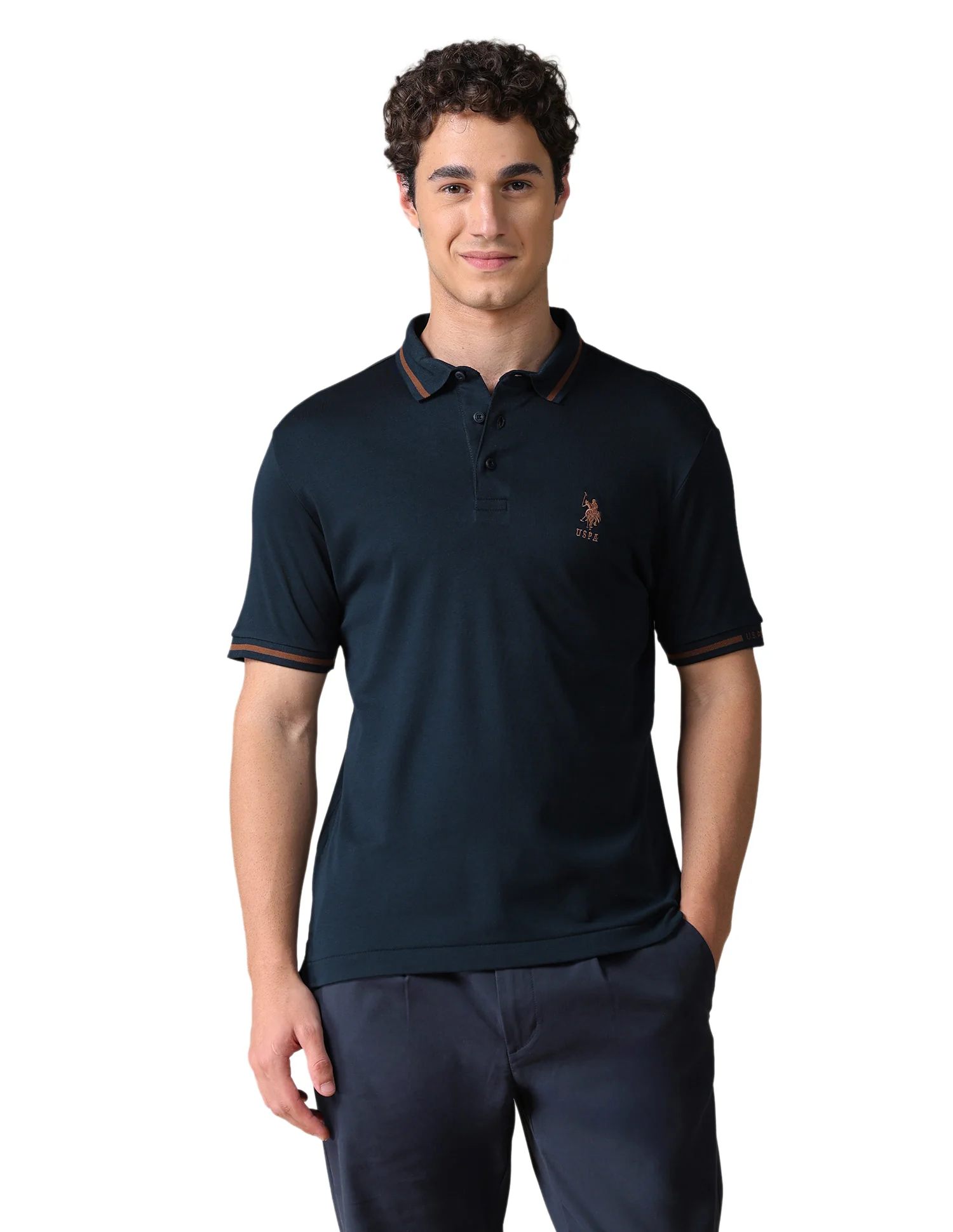 Solid Regular Fit Polo Shirt - Image 10
