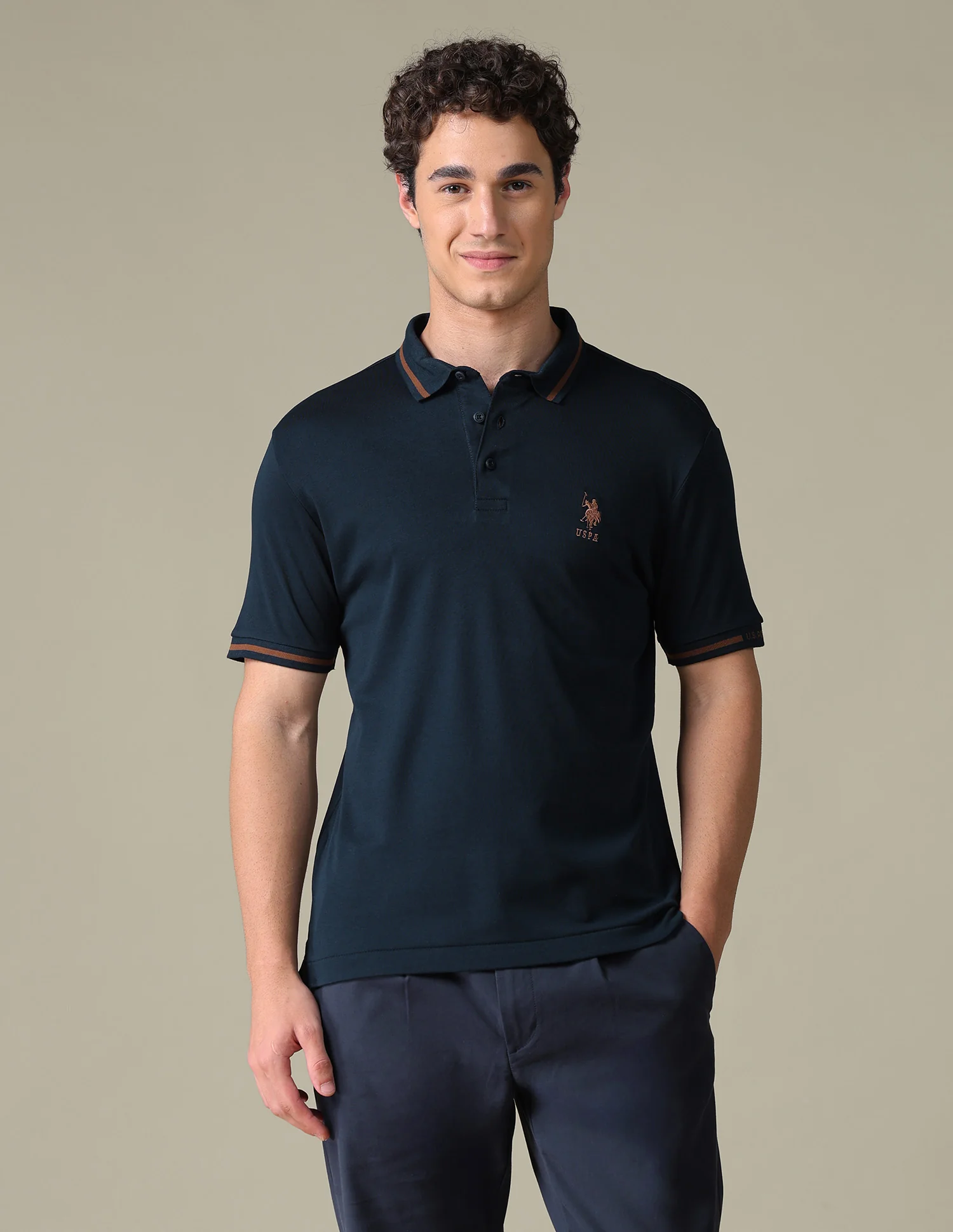Solid Regular Fit Polo Shirt - Image 6