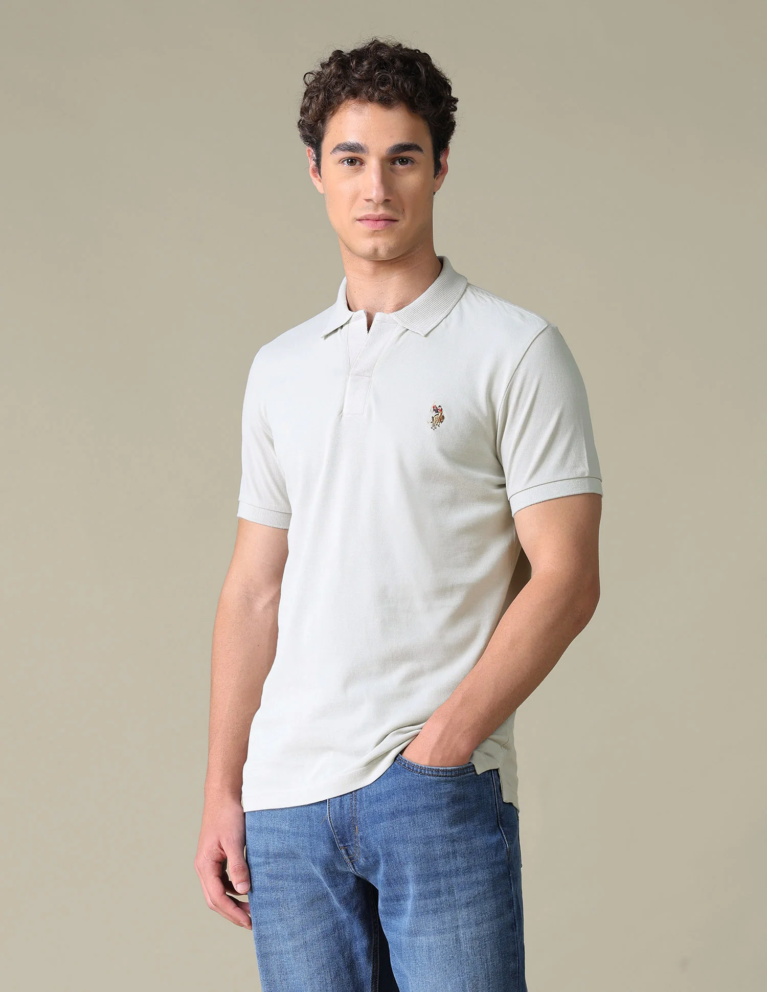 Solid Regular Fit Polo Shirt - Image 4