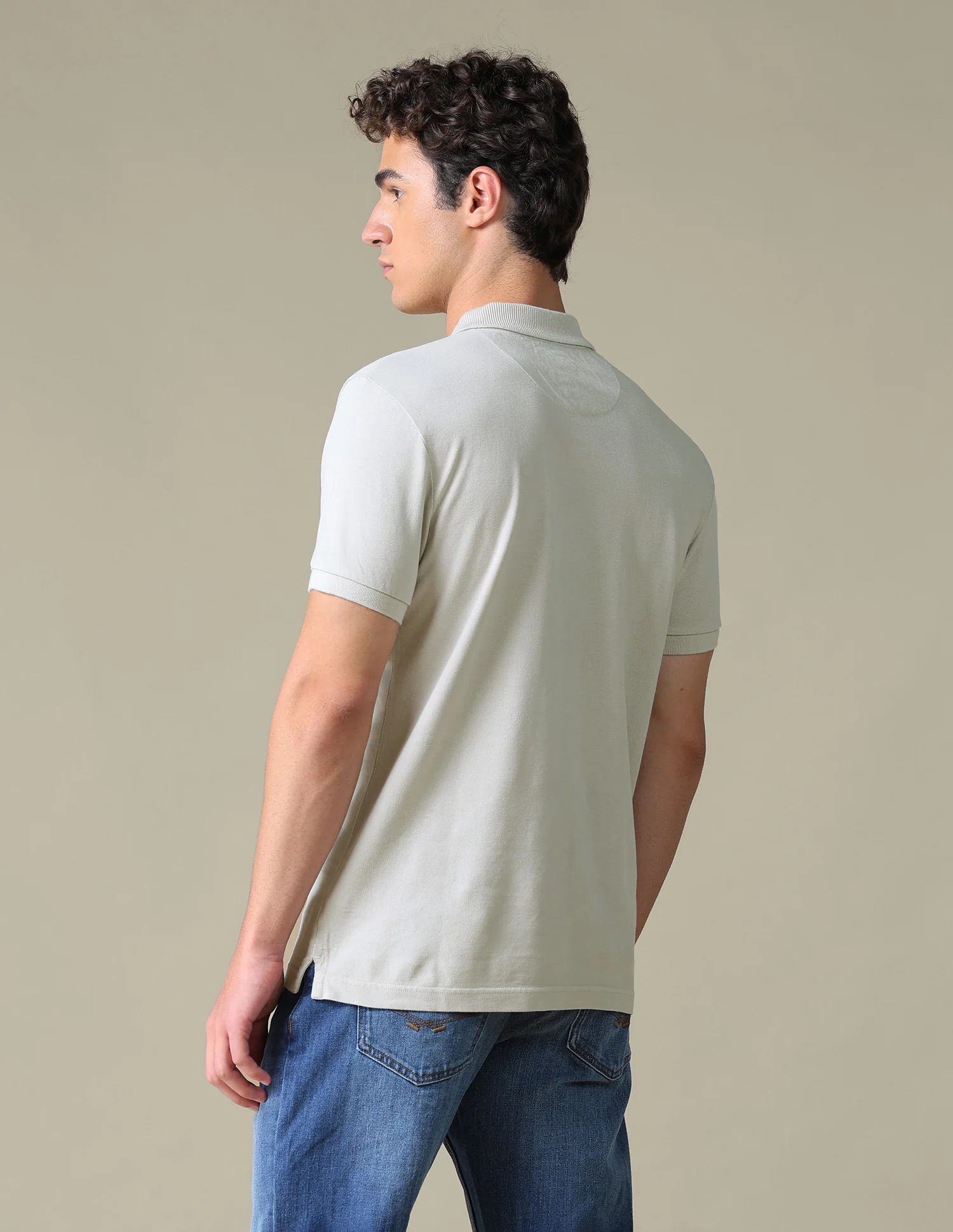 Solid Regular Fit Polo Shirt - Image 5