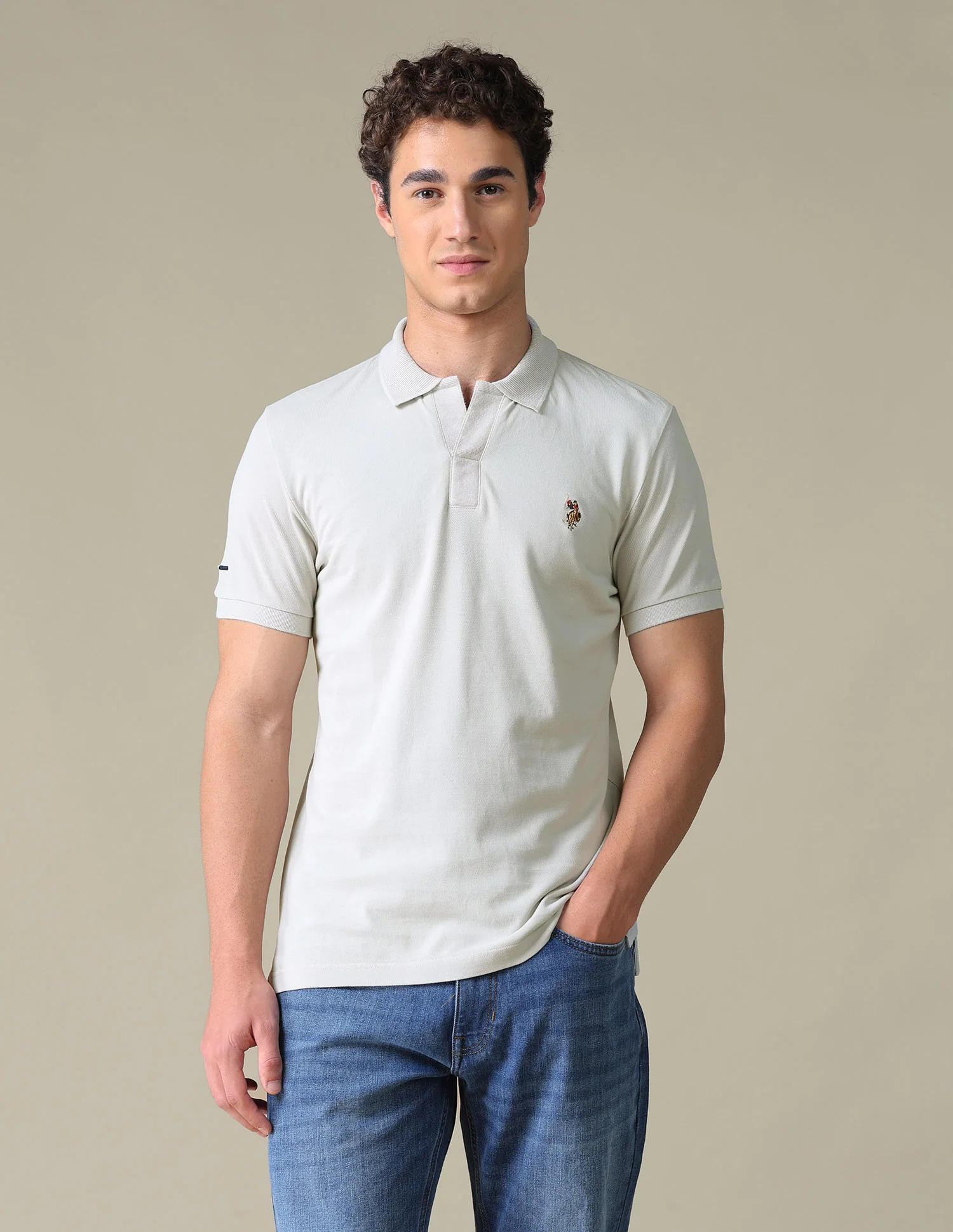 Solid Regular Fit Polo Shirt - Image 6