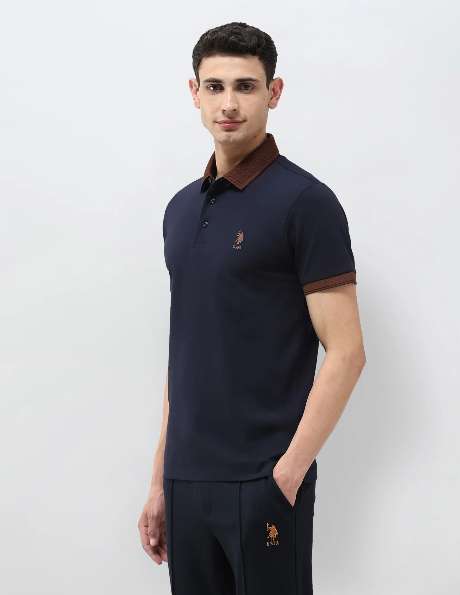 Solid Regular Fit Polo Shirt - Image 4