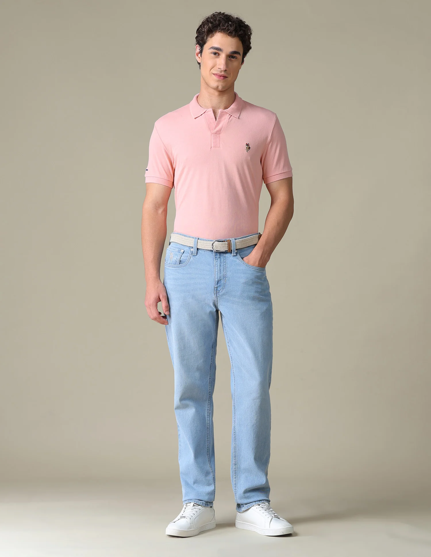 Solid Regular Fit Polo Shirt - Image 3