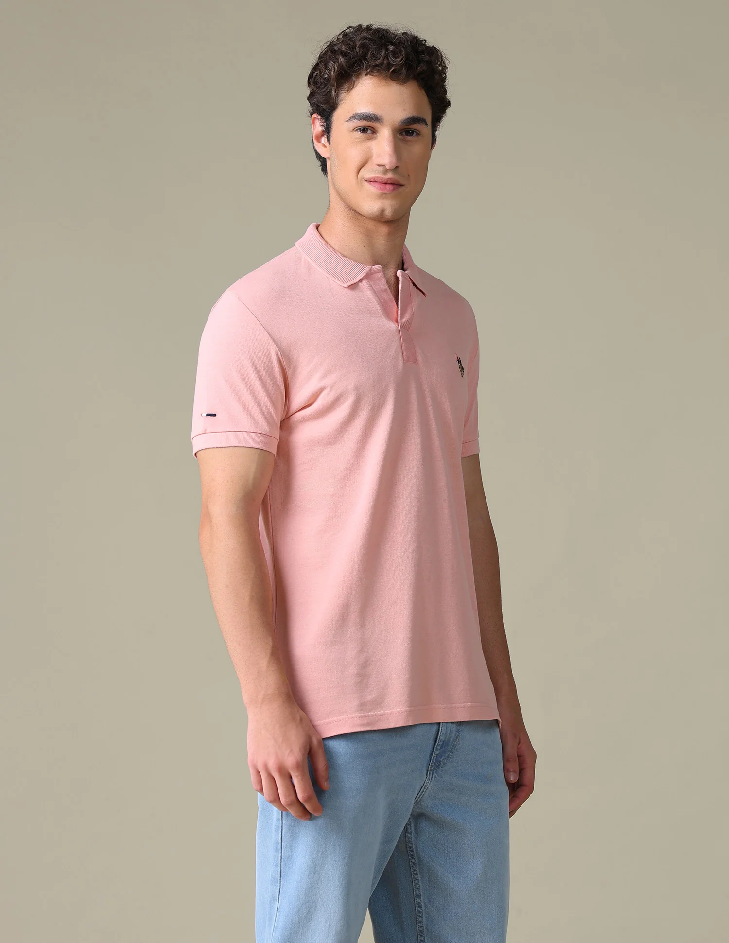 Solid Regular Fit Polo Shirt - Image 4