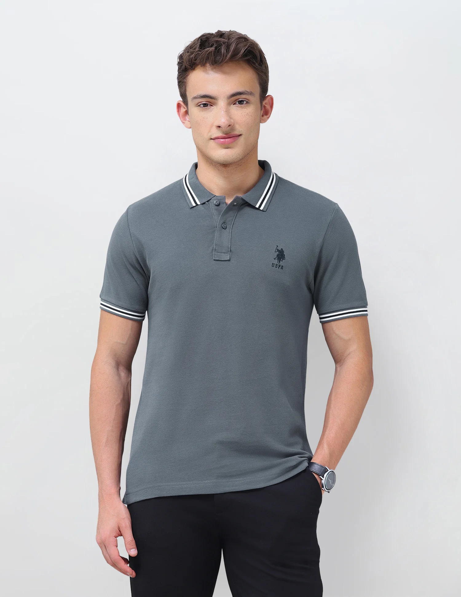 Solid Regular Fit Polo Shirt - Image 6