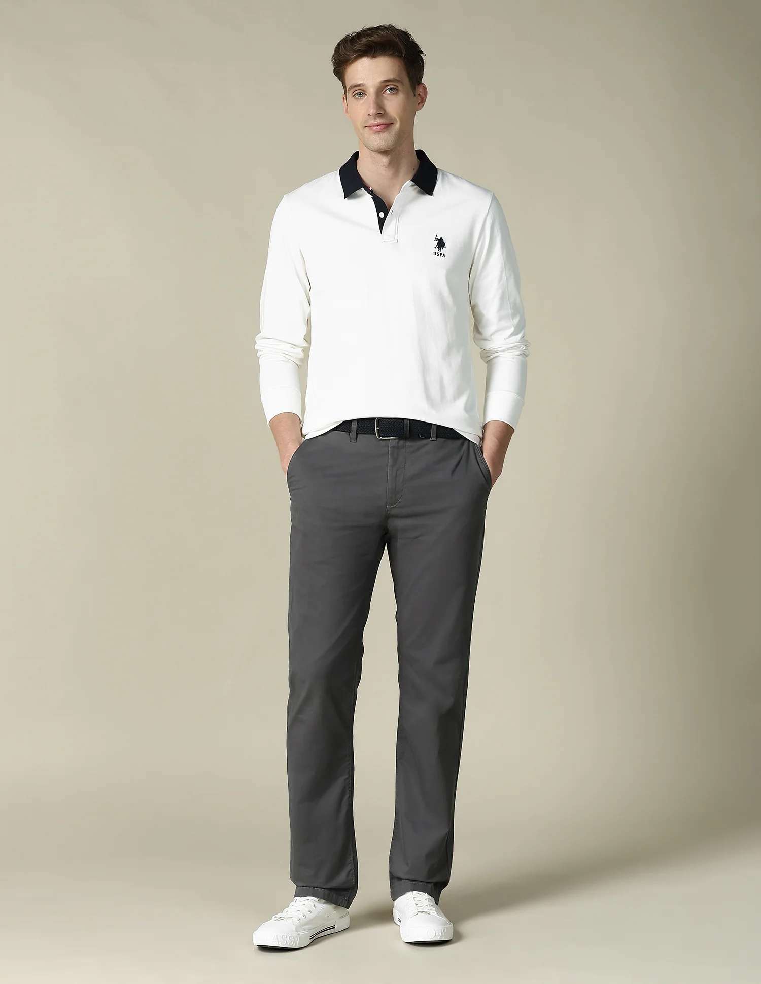 Solid Regular Fit Polo Shirt - Image 3