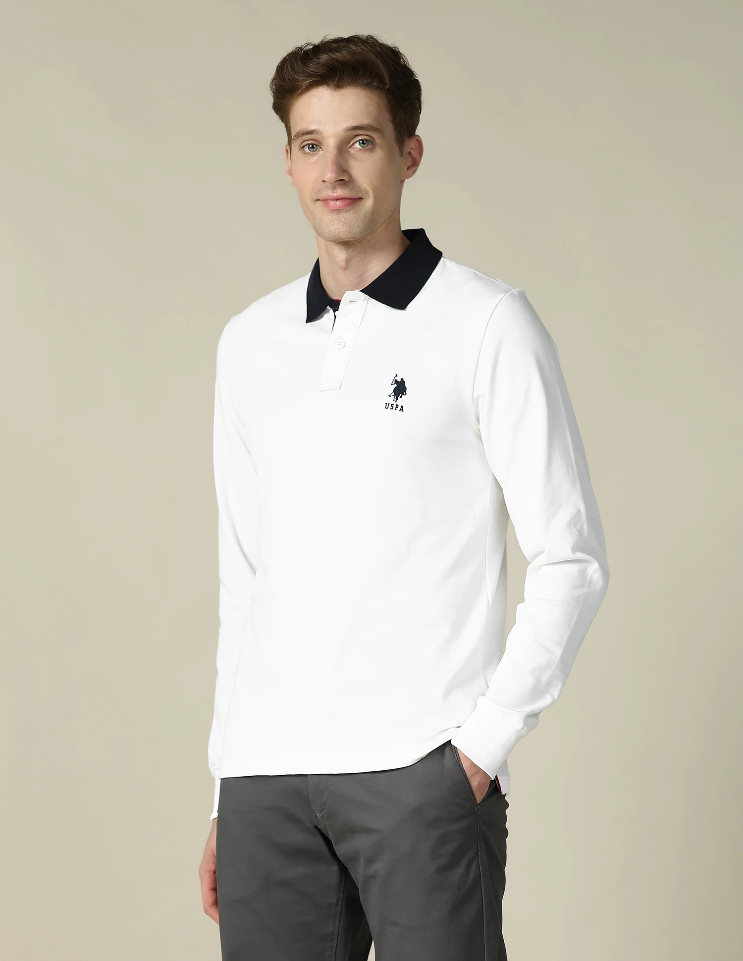 Solid Regular Fit Polo Shirt - Image 4