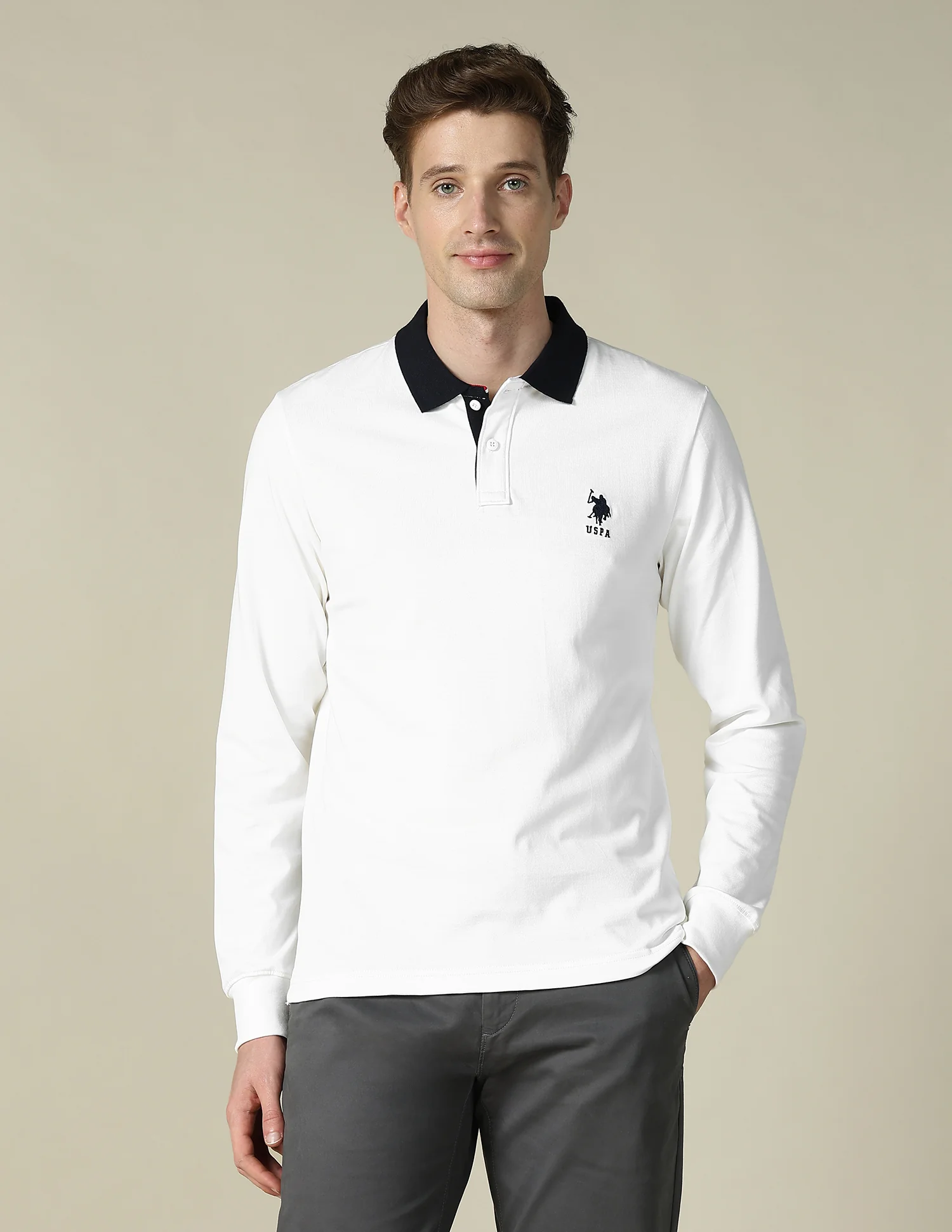 Solid Regular Fit Polo Shirt - Image 6