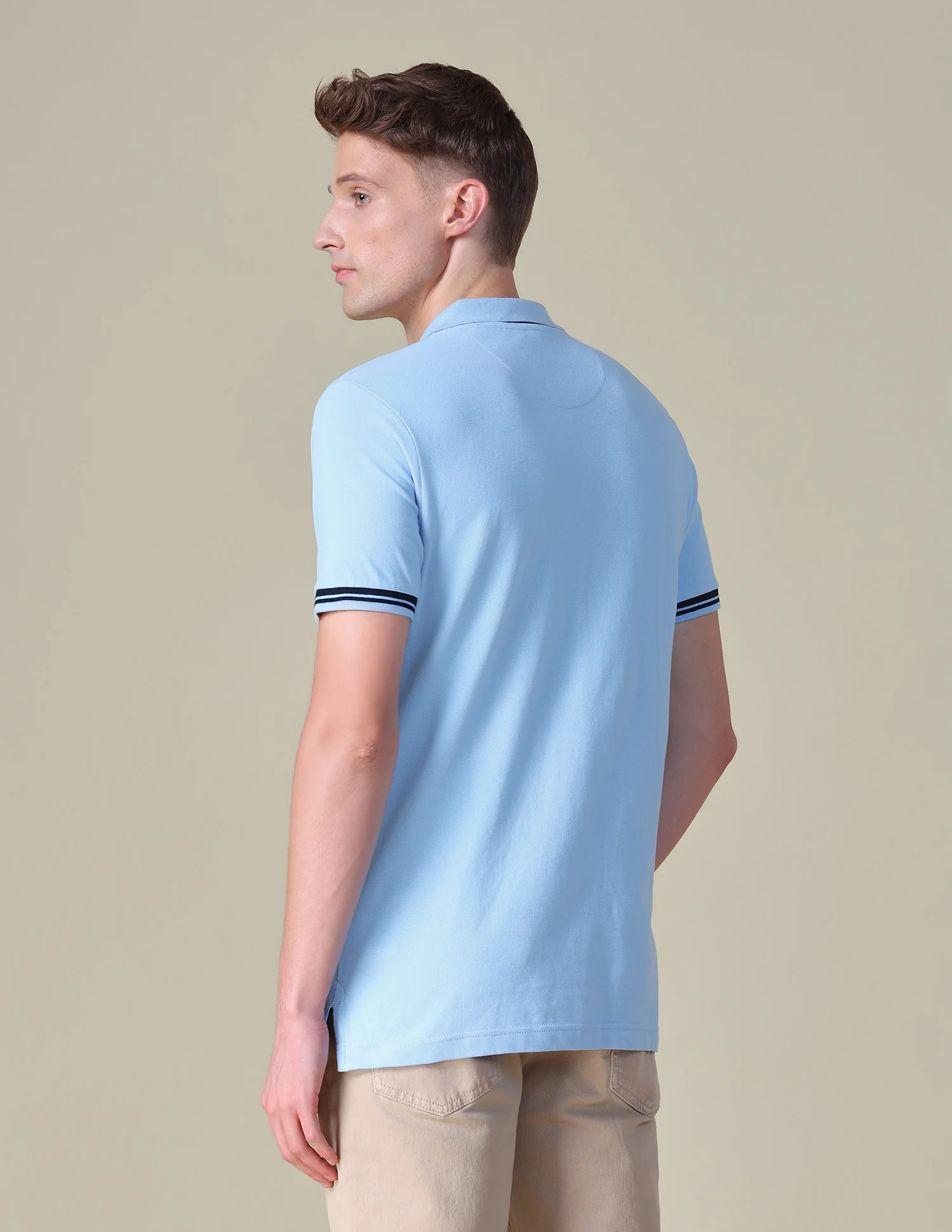 Solid Regular Fit Polo Shirt - Image 5