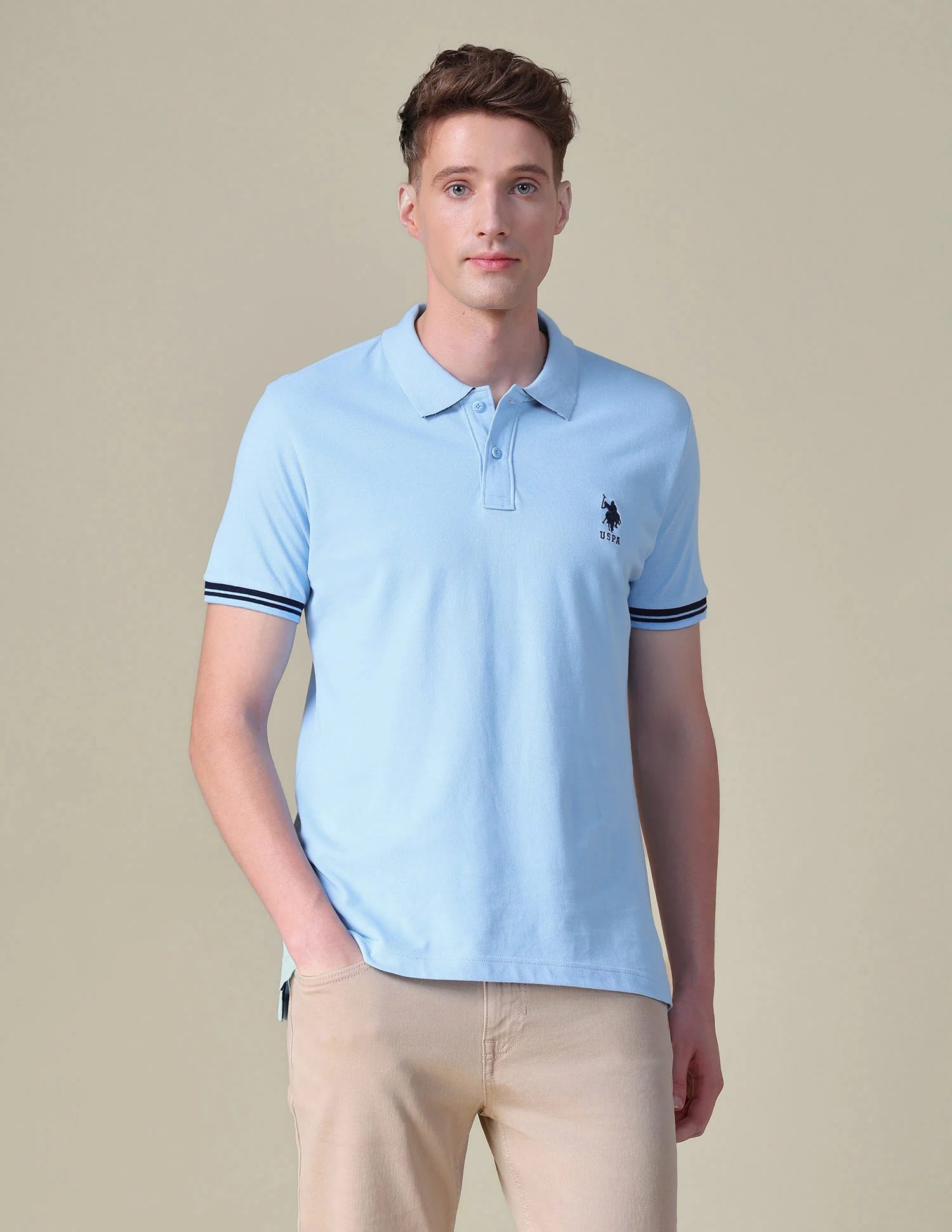 Solid Regular Fit Polo Shirt - Image 6