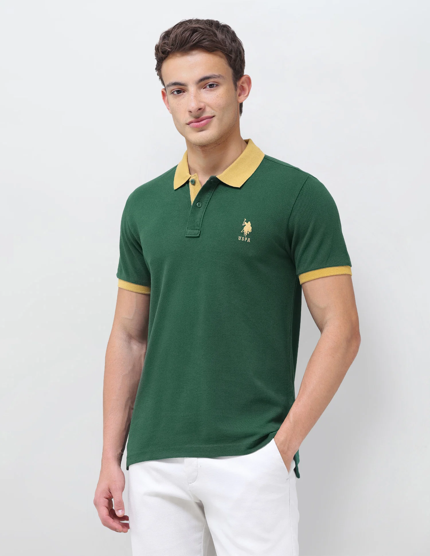 Solid Regular Fit Polo Shirt - Image 4