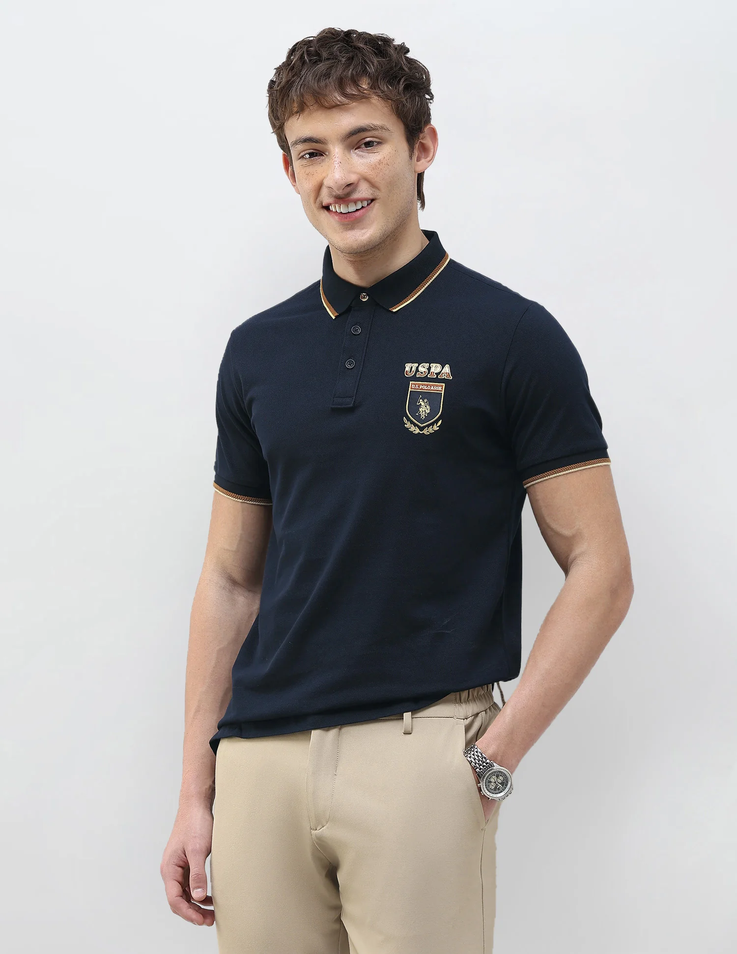 Solid Regular Fit Polo Shirt