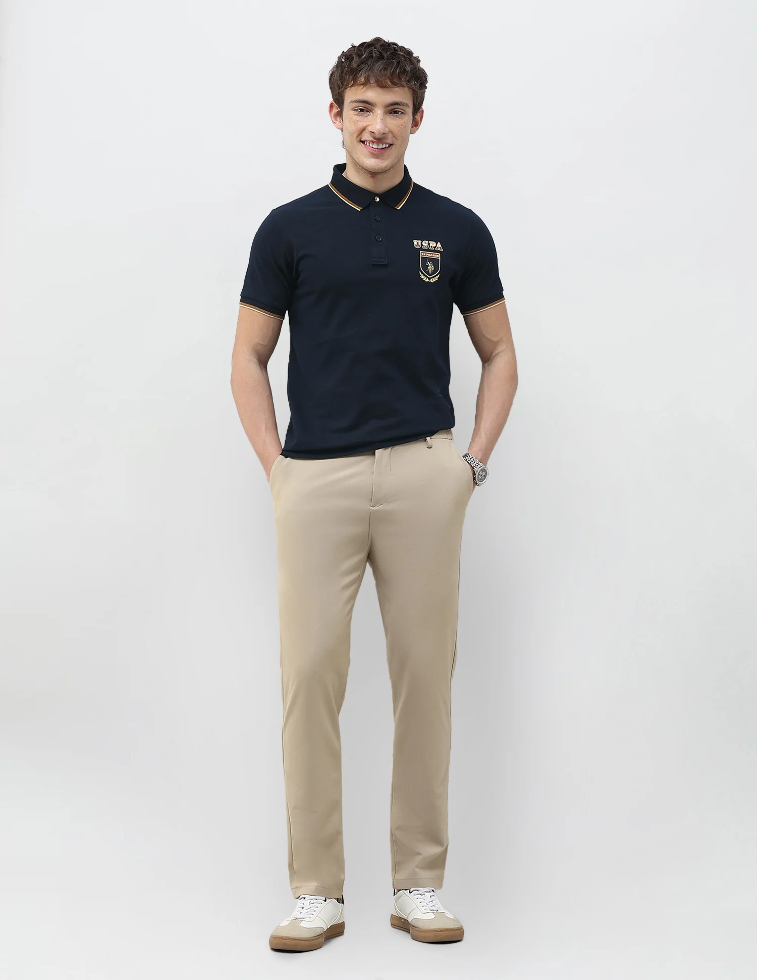 Solid Regular Fit Polo Shirt - Image 3