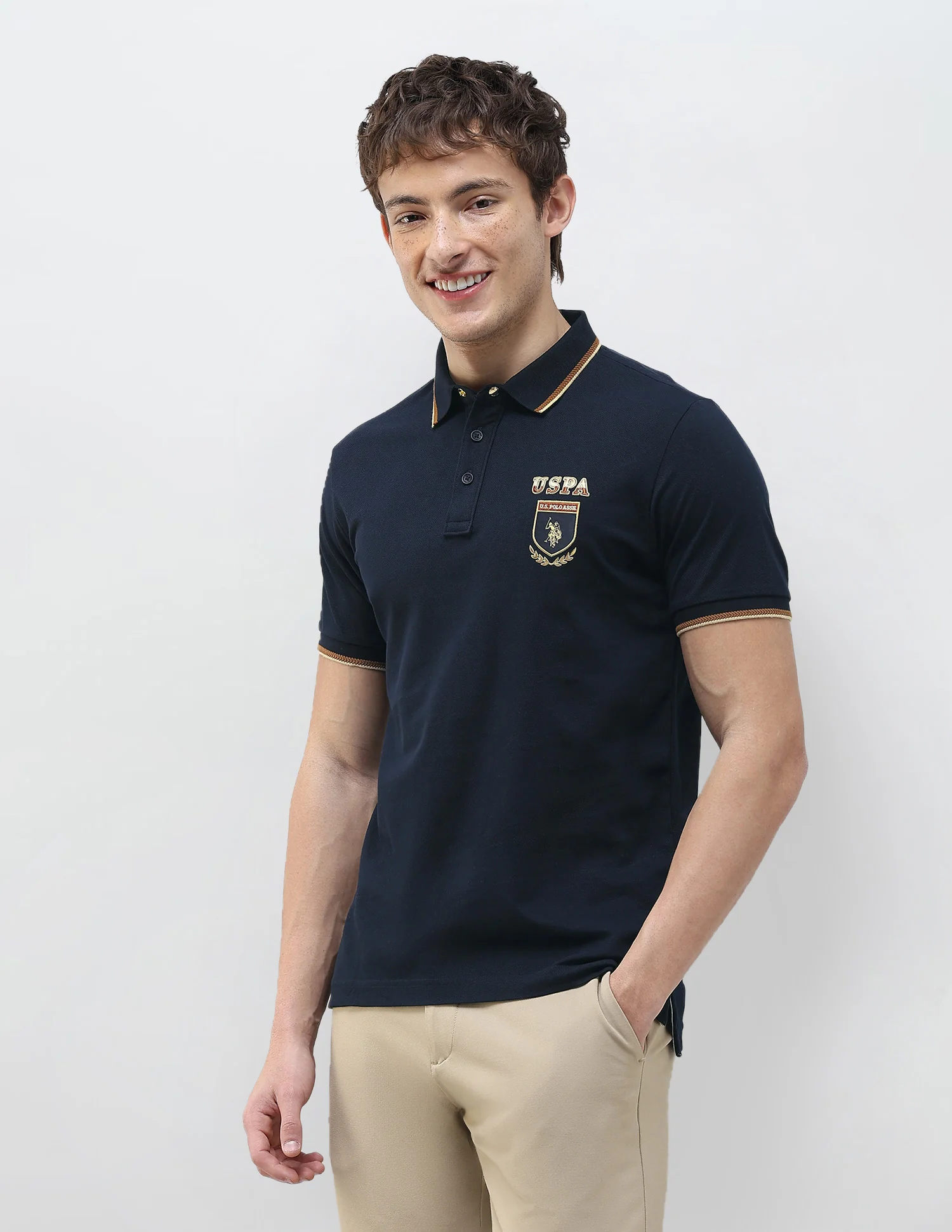 Solid Regular Fit Polo Shirt - Image 4