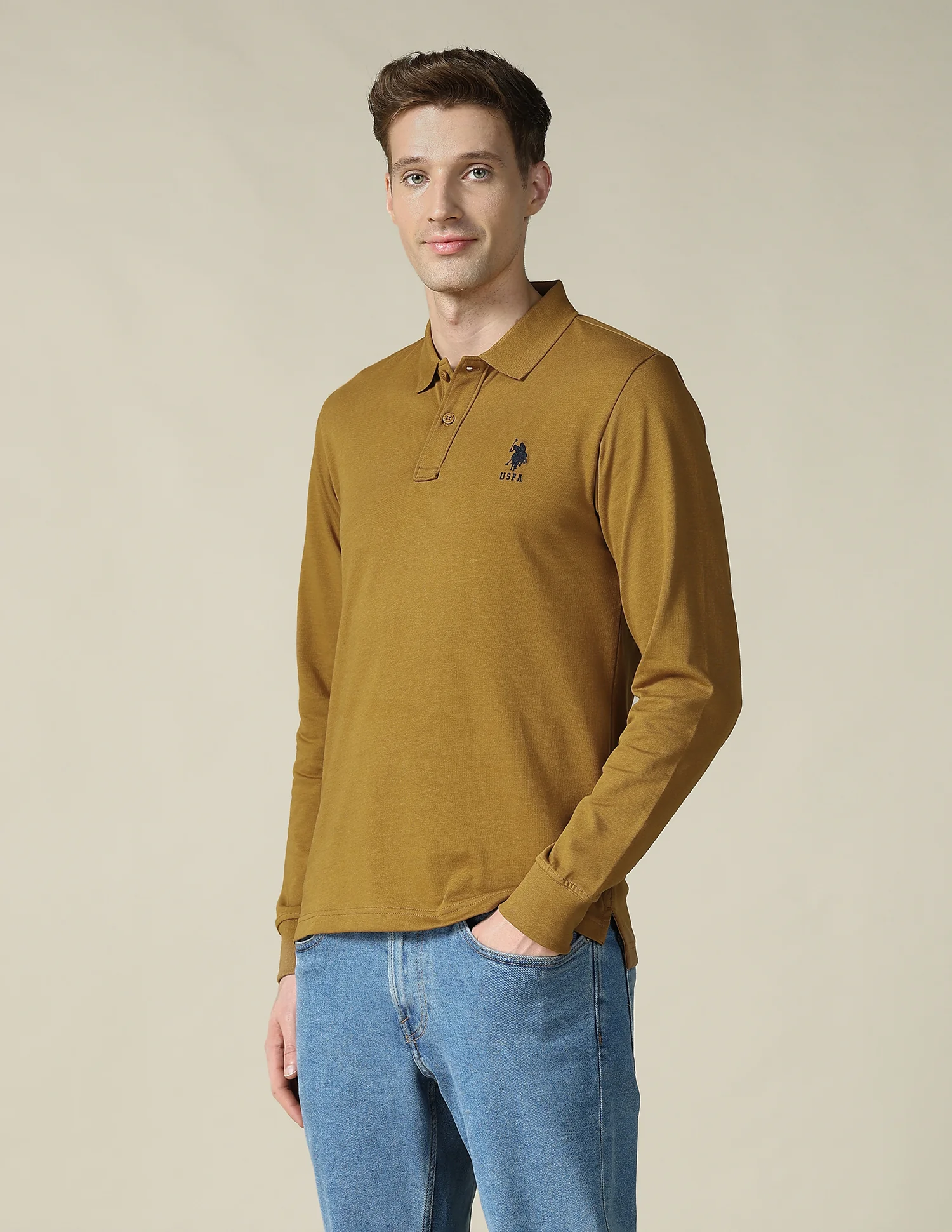 Solid Regular Fit Polo Shirt - Image 4