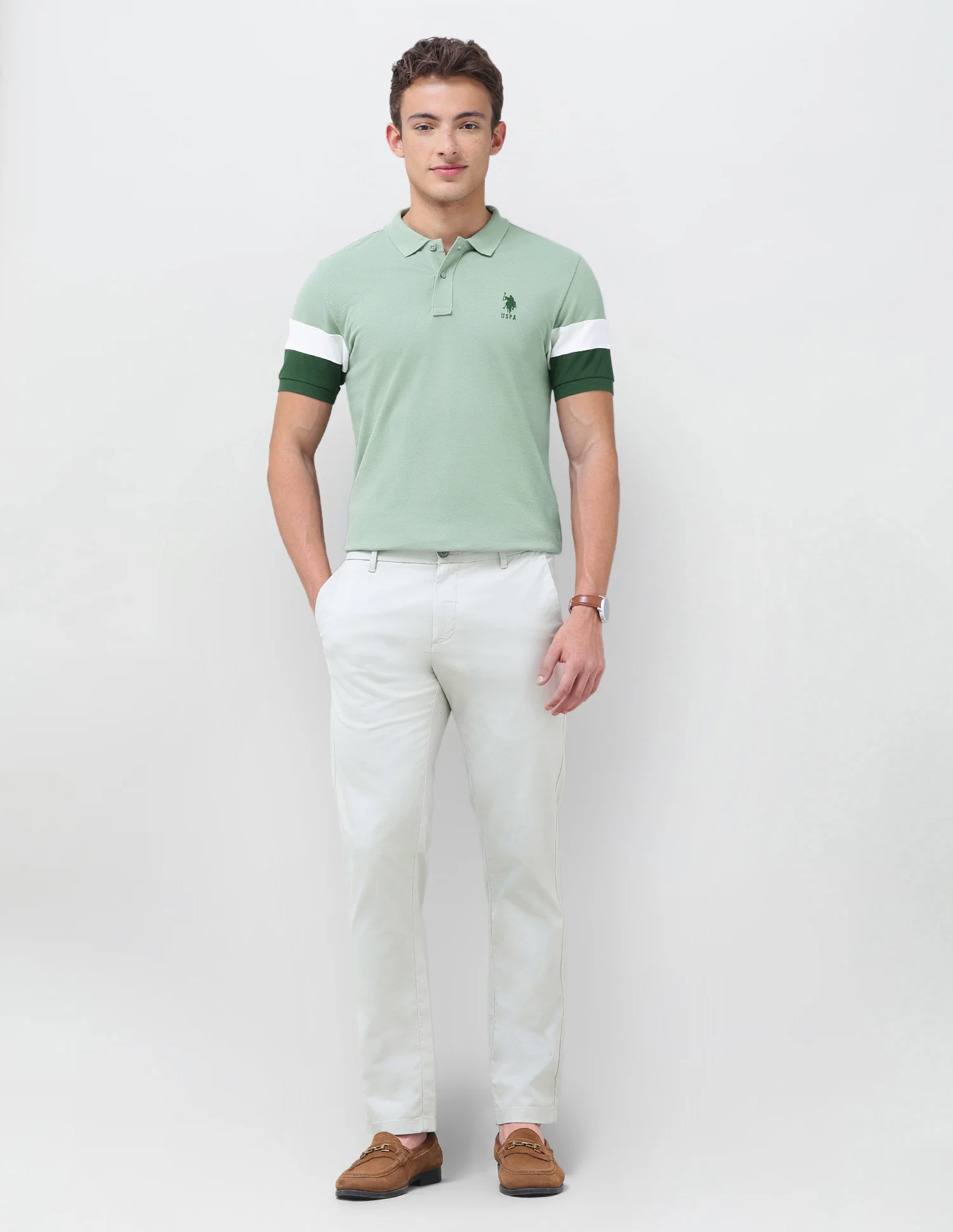 Solid Regular Fit Polo Shirt - Image 3