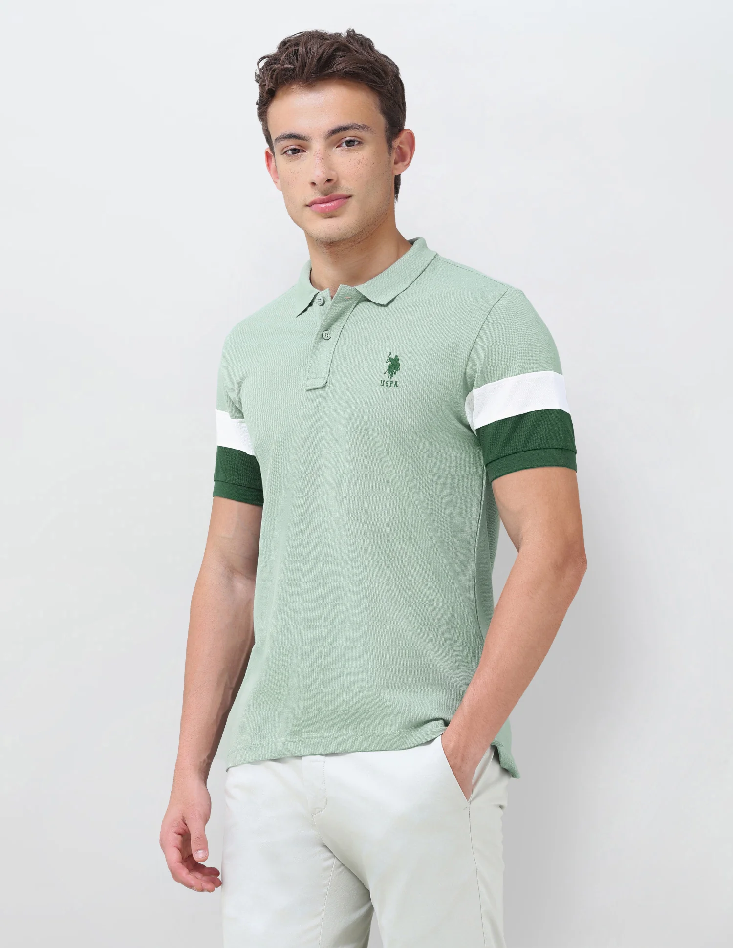 Solid Regular Fit Polo Shirt - Image 4