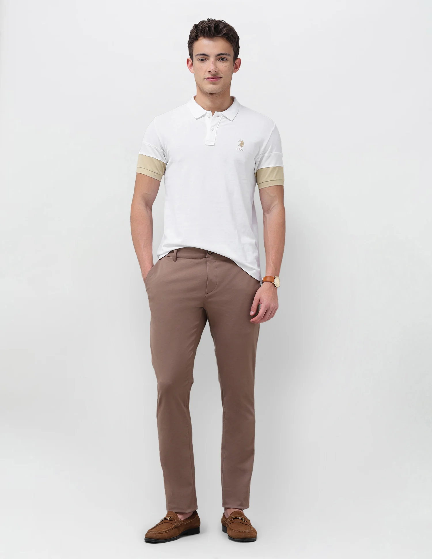 Solid Regular Fit Polo Shirt - Image 3