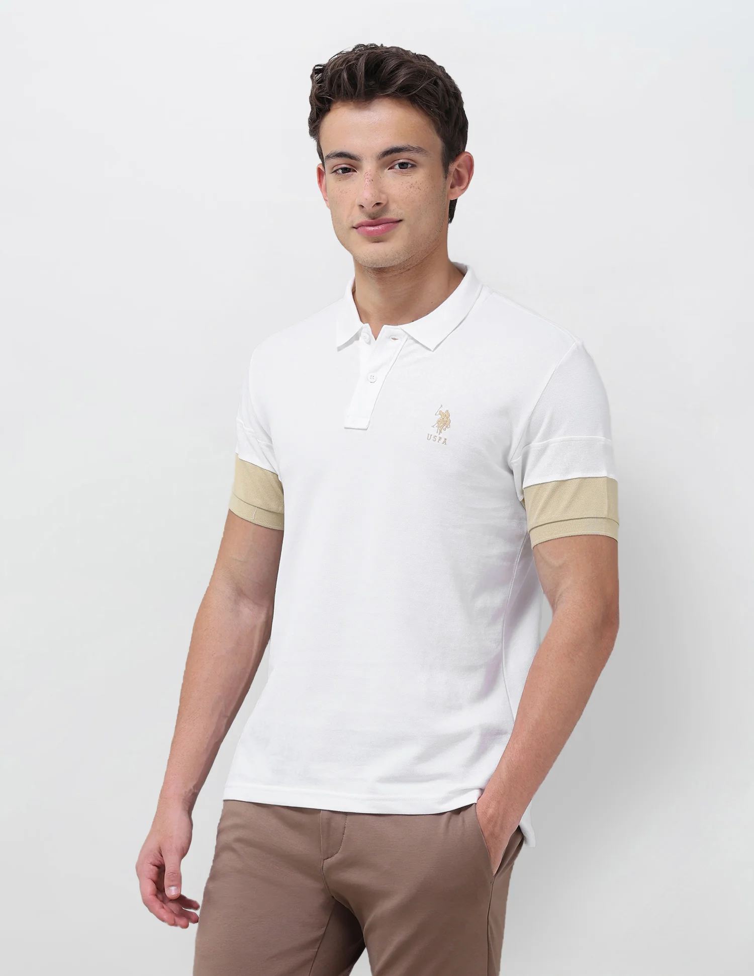 Solid Regular Fit Polo Shirt - Image 4