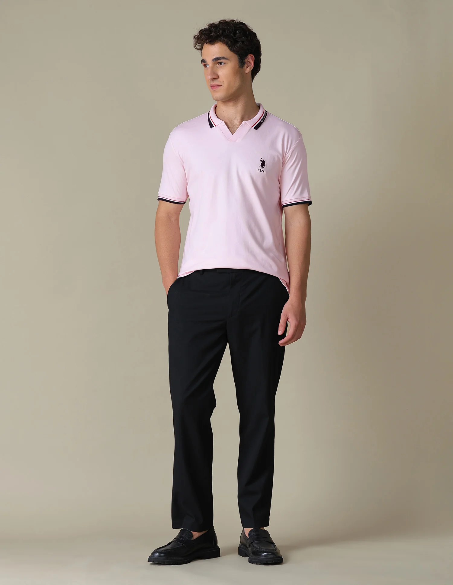 Solid Regular Fit Polo Shirt - Image 3