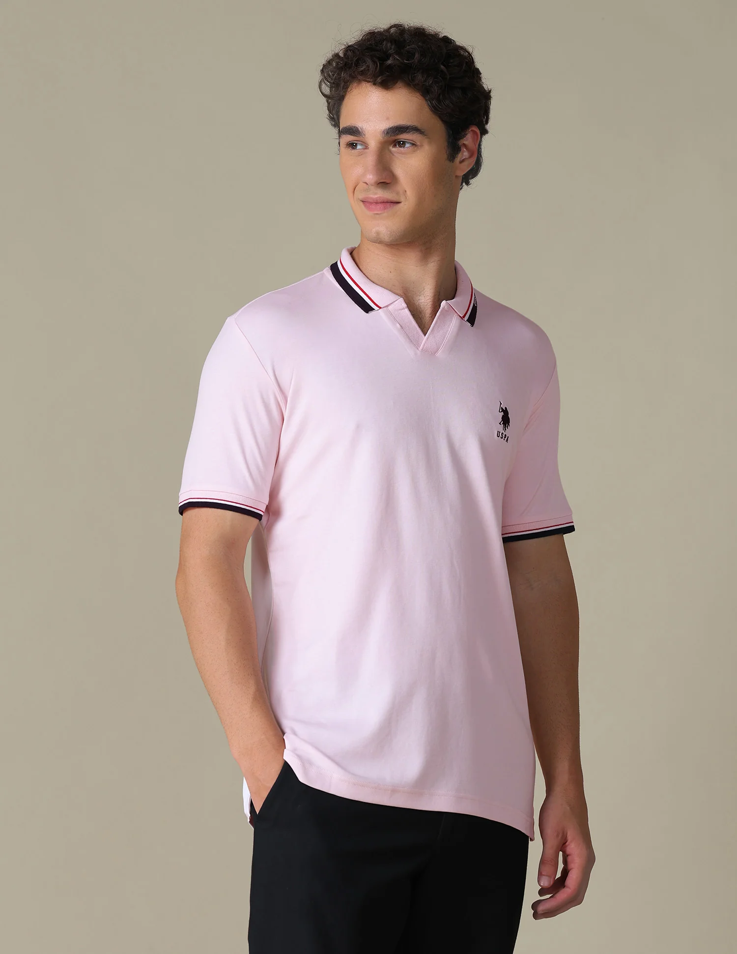 Solid Regular Fit Polo Shirt - Image 4