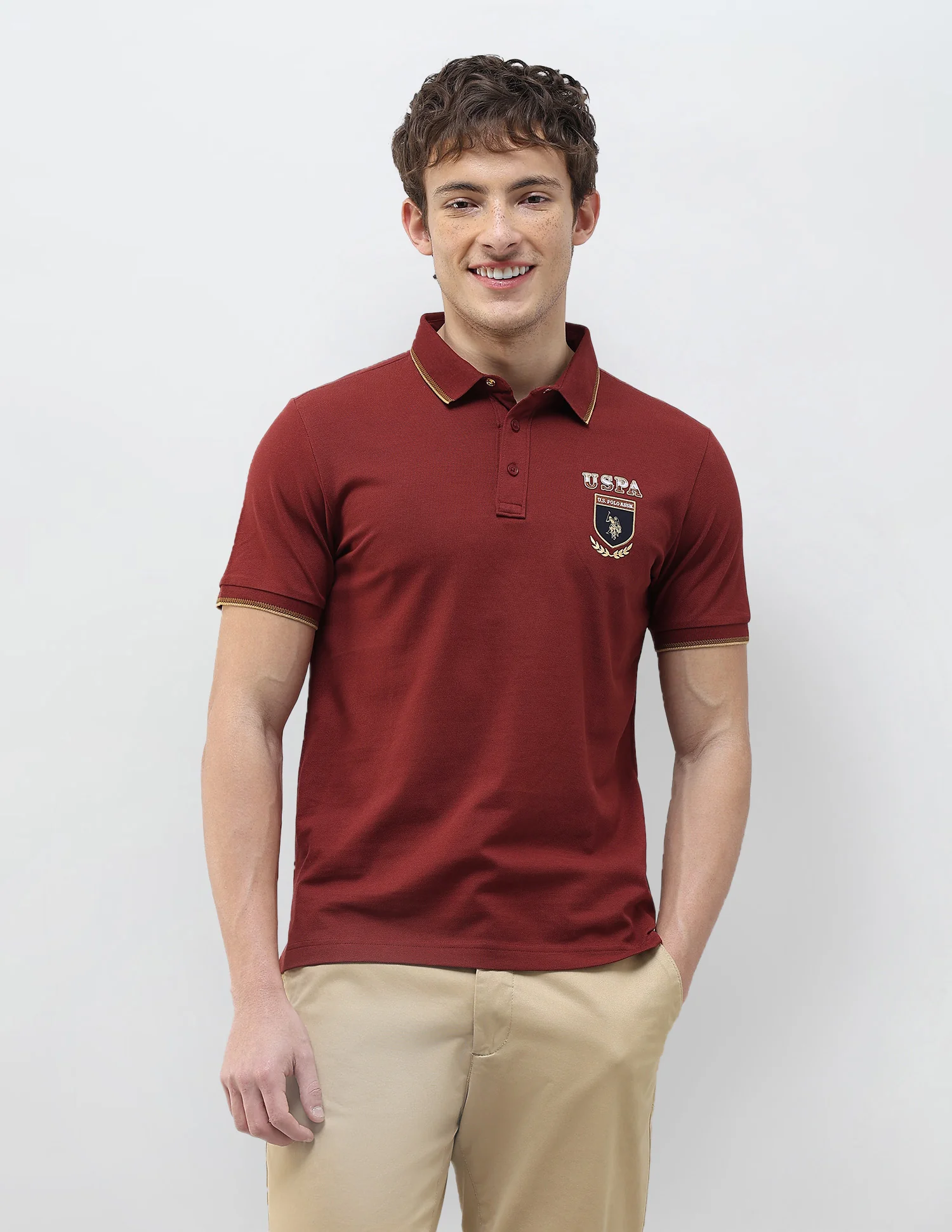 Solid Regular Fit Polo Shirt - Image 6