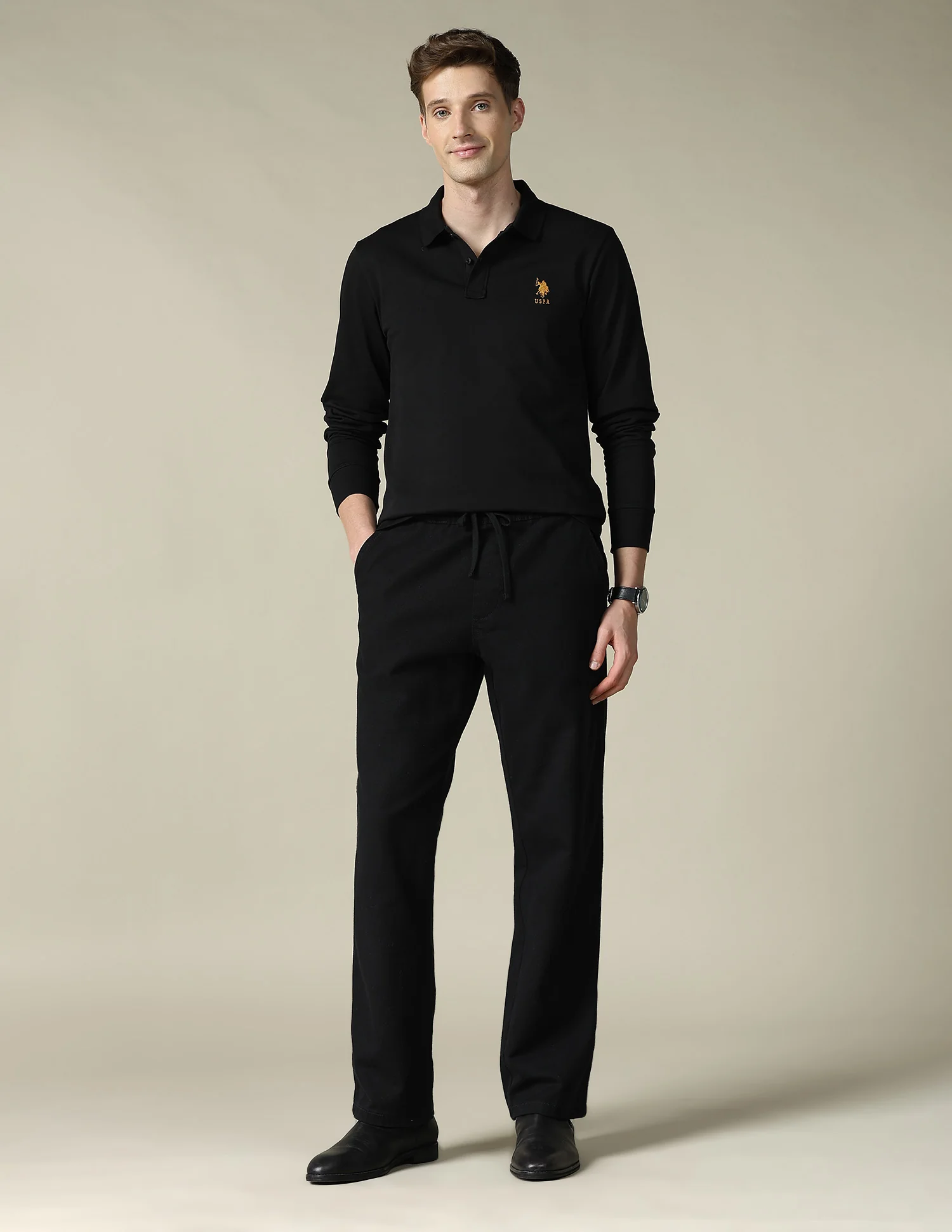 Solid Regular Fit Polo Shirt - Image 3