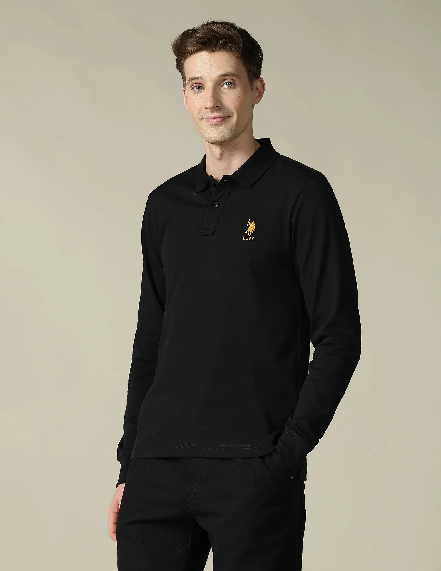 Solid Regular Fit Polo Shirt - Image 4