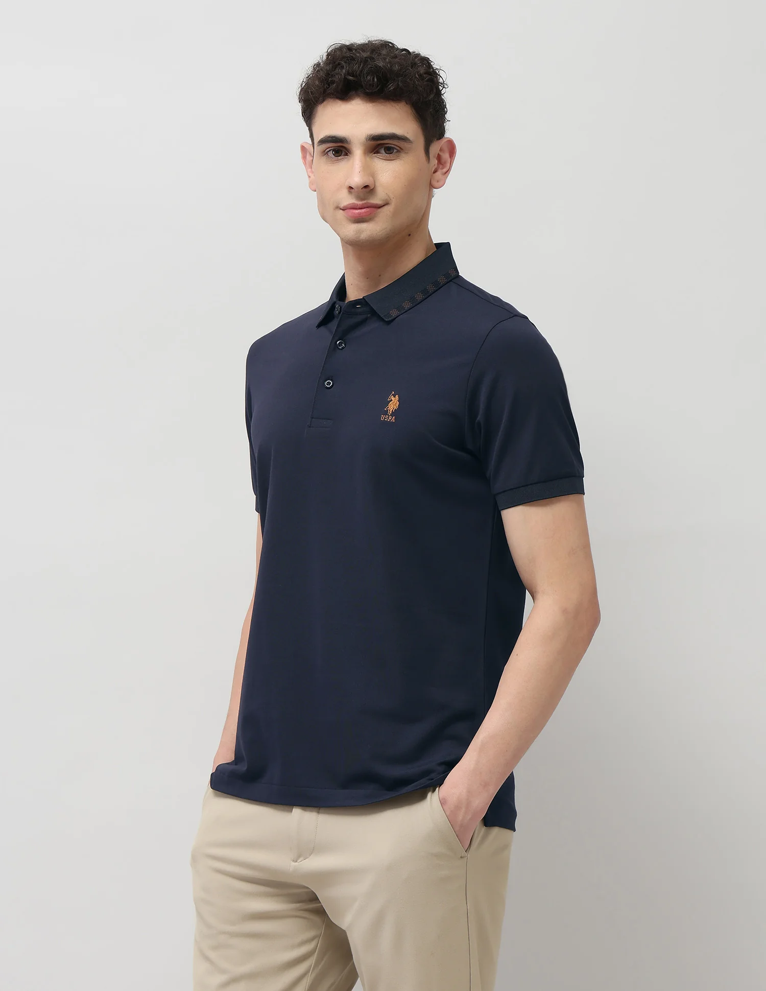 Solid Regular Fit Polo Shirt - Image 4