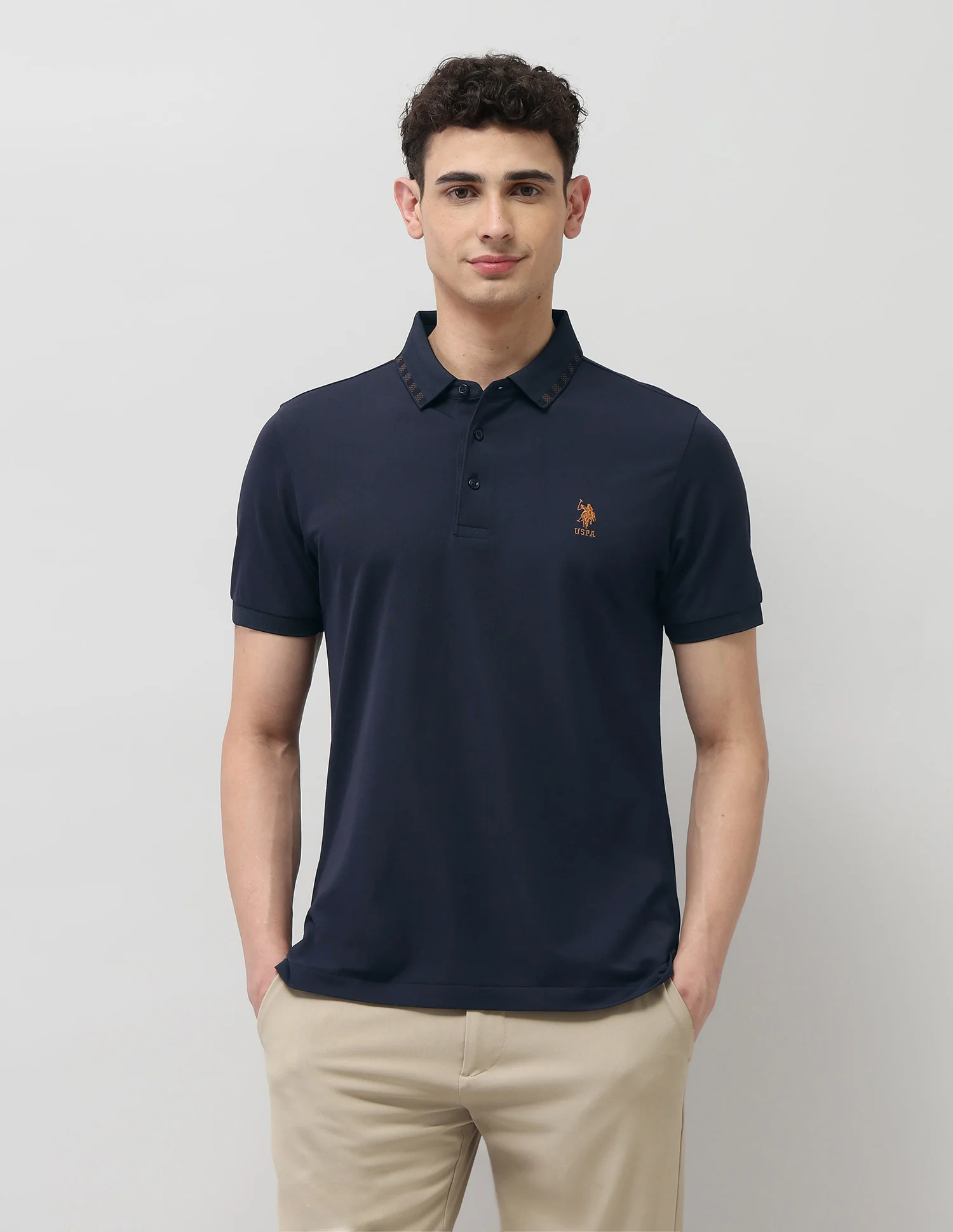 Solid Regular Fit Polo Shirt - Image 6