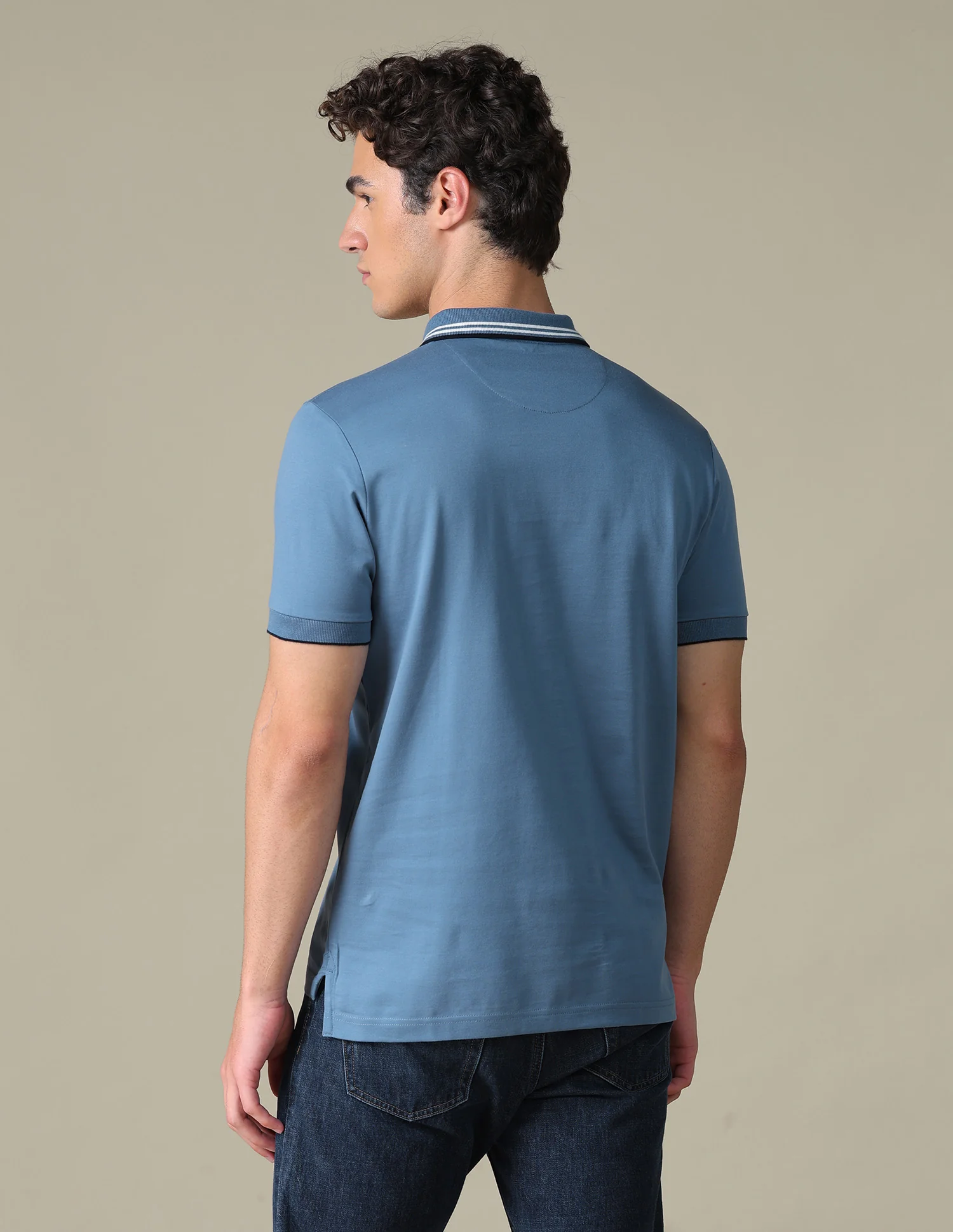 Solid Regular Fit Polo Shirt - Image 5