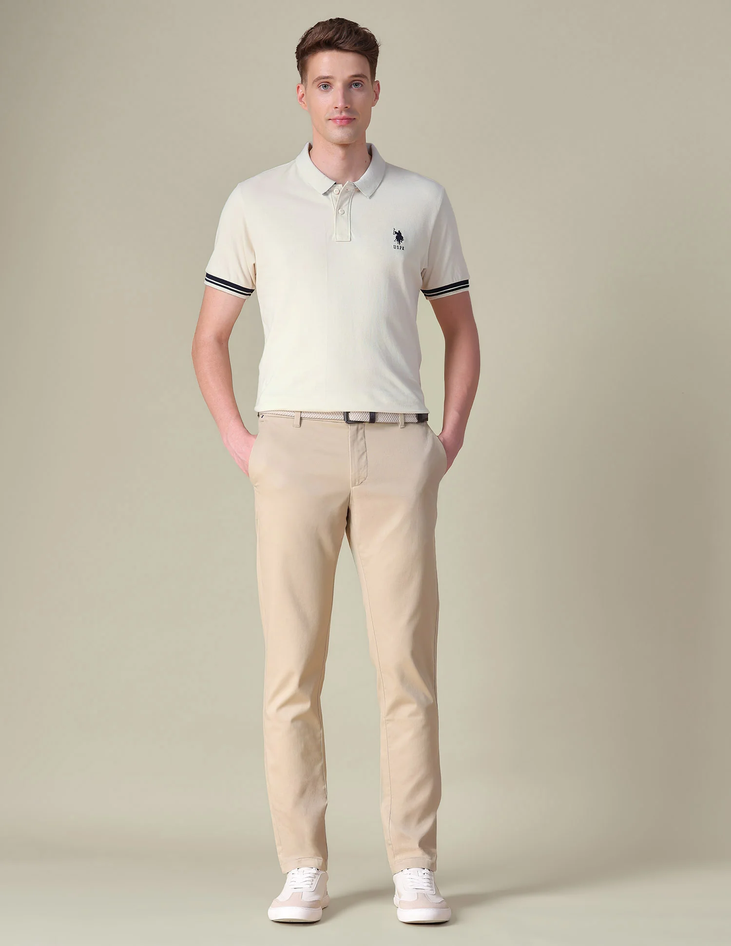 Solid Regular Fit Polo Shirt - Image 3