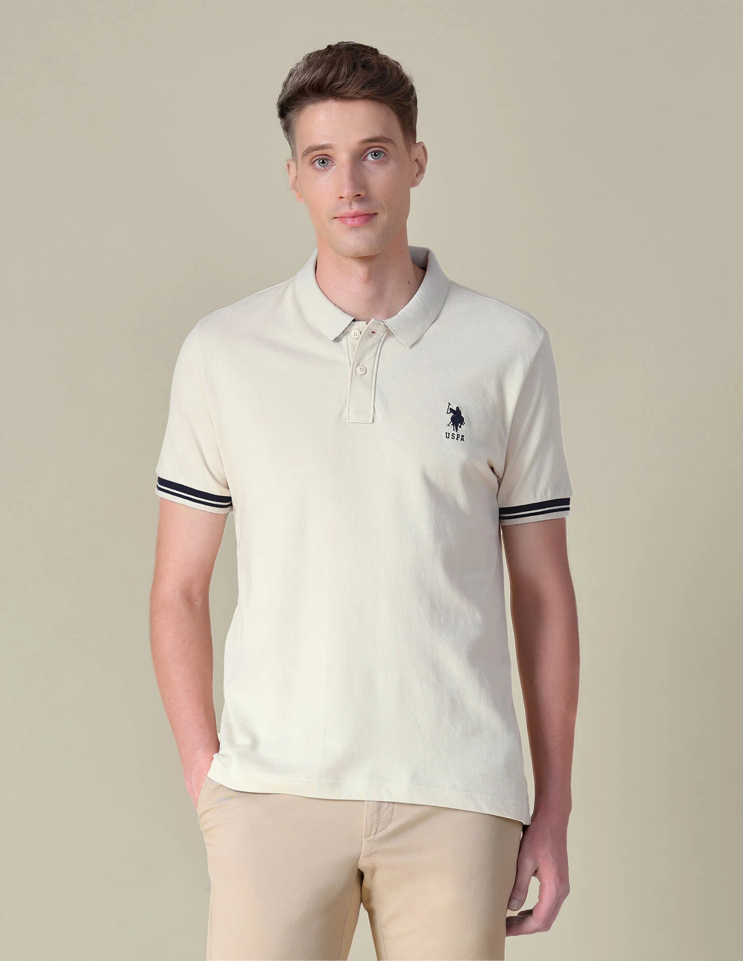 Solid Regular Fit Polo Shirt - Image 6