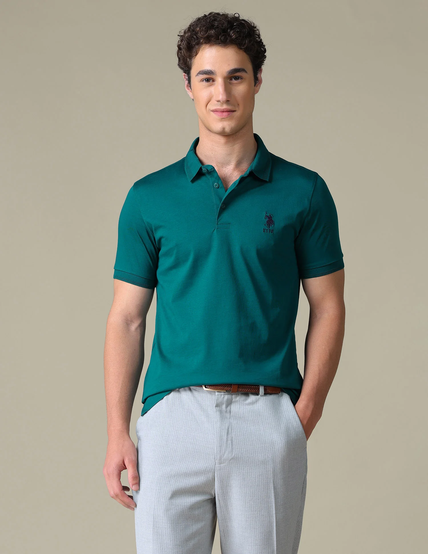Solid Regular Fit Polo Shirt