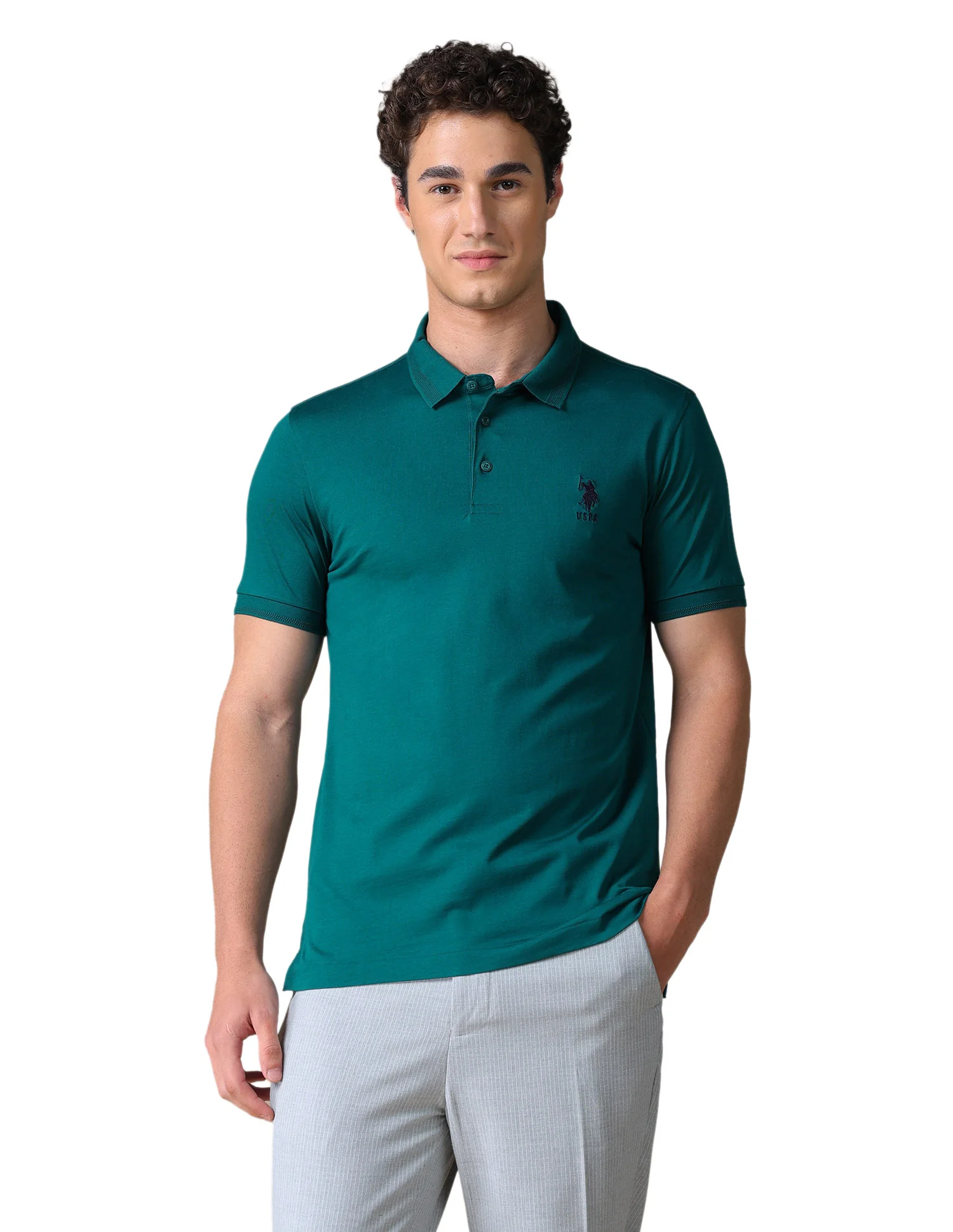 Solid Regular Fit Polo Shirt - Image 10