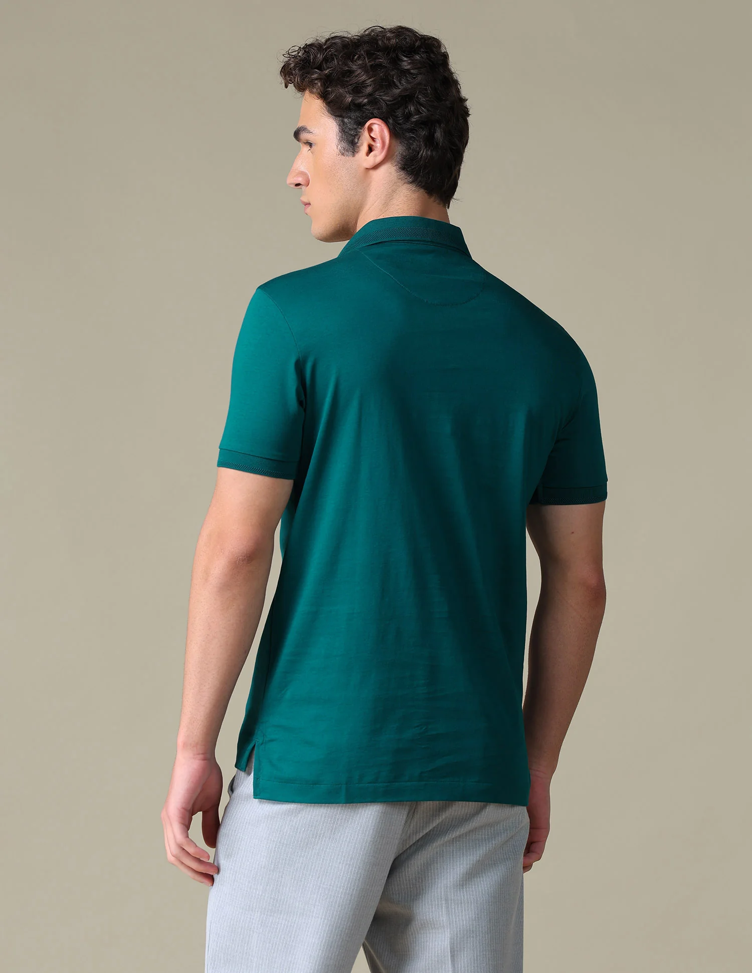 Solid Regular Fit Polo Shirt - Image 5