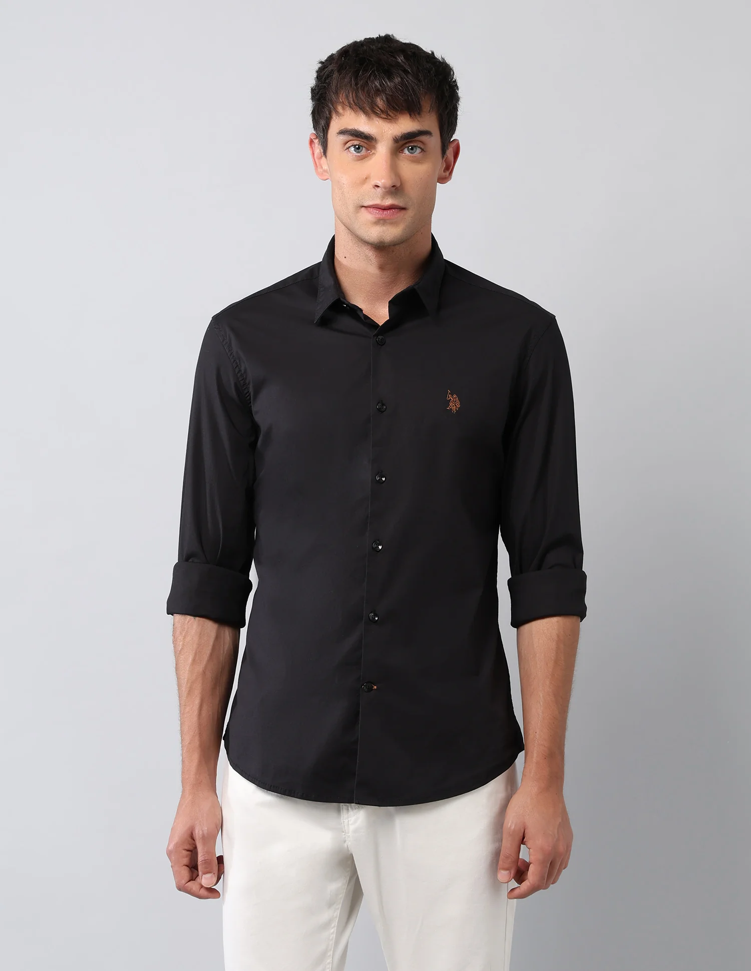 Solid Regular Fit Poplin Shirt - Image 6