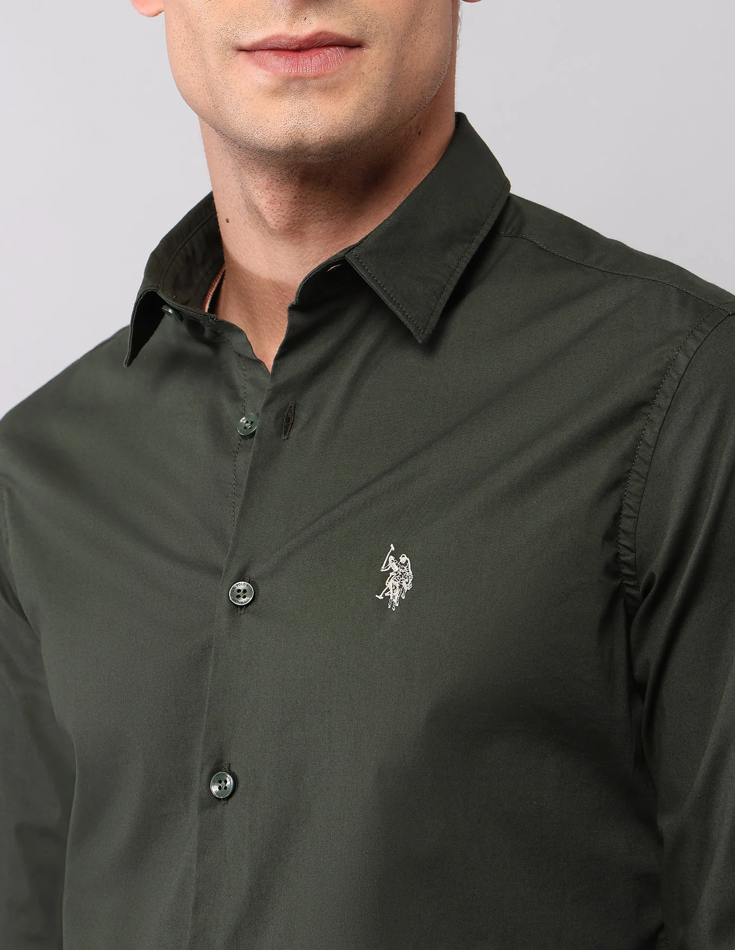 Solid Regular Fit Poplin Shirt - Image 7