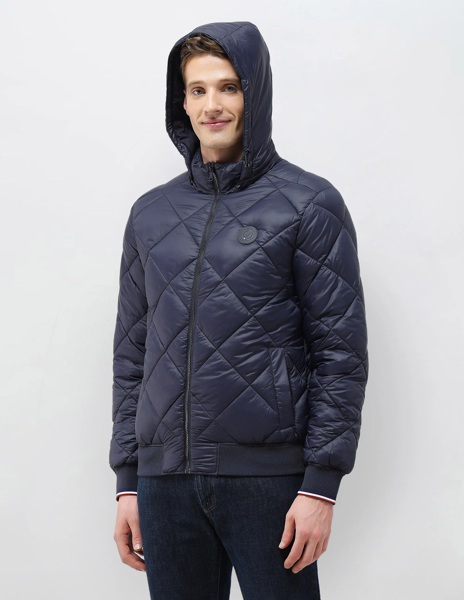 Solid Regular Fit Puffer Jacket - Image 4