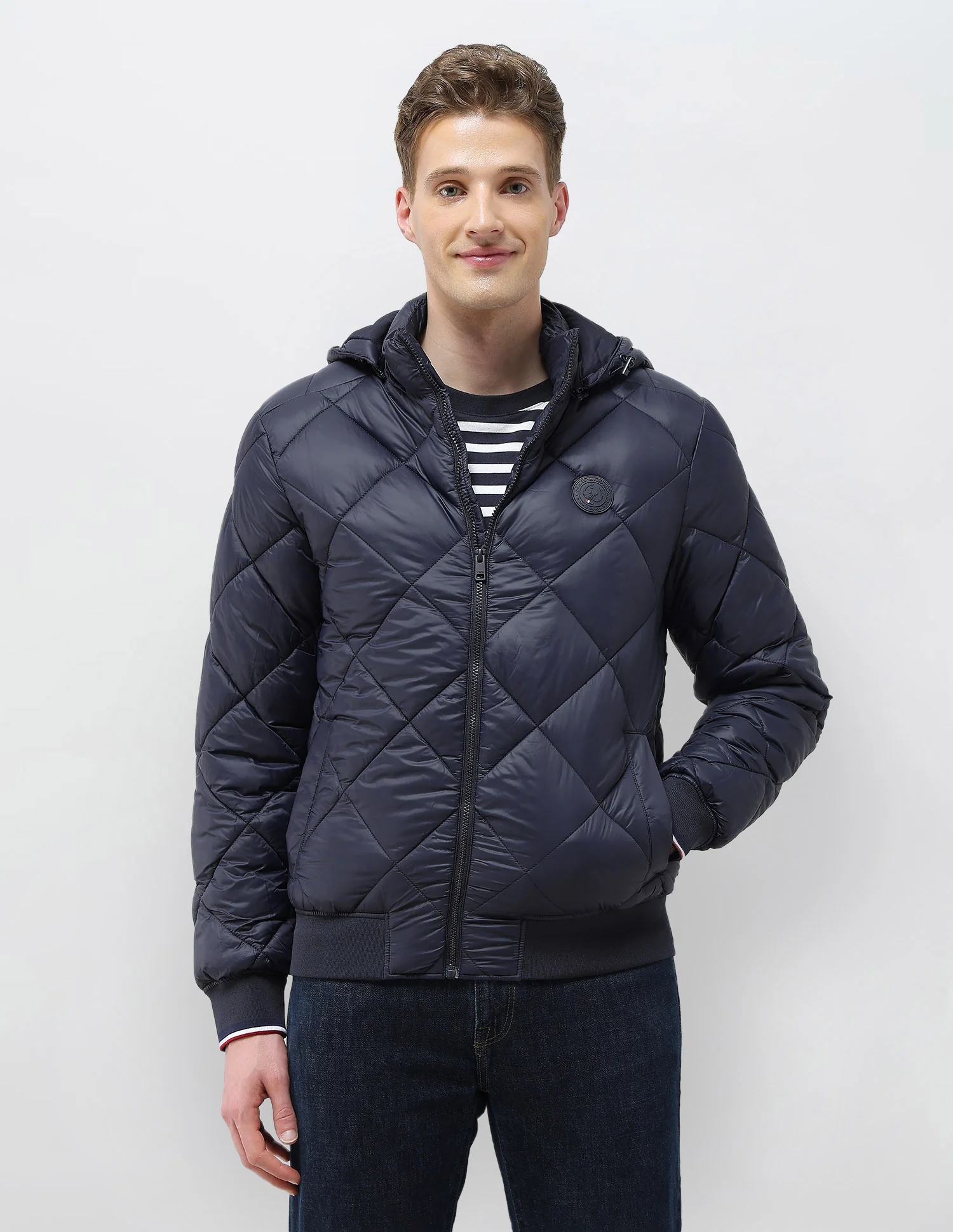 Solid Regular Fit Puffer Jacket - Image 6
