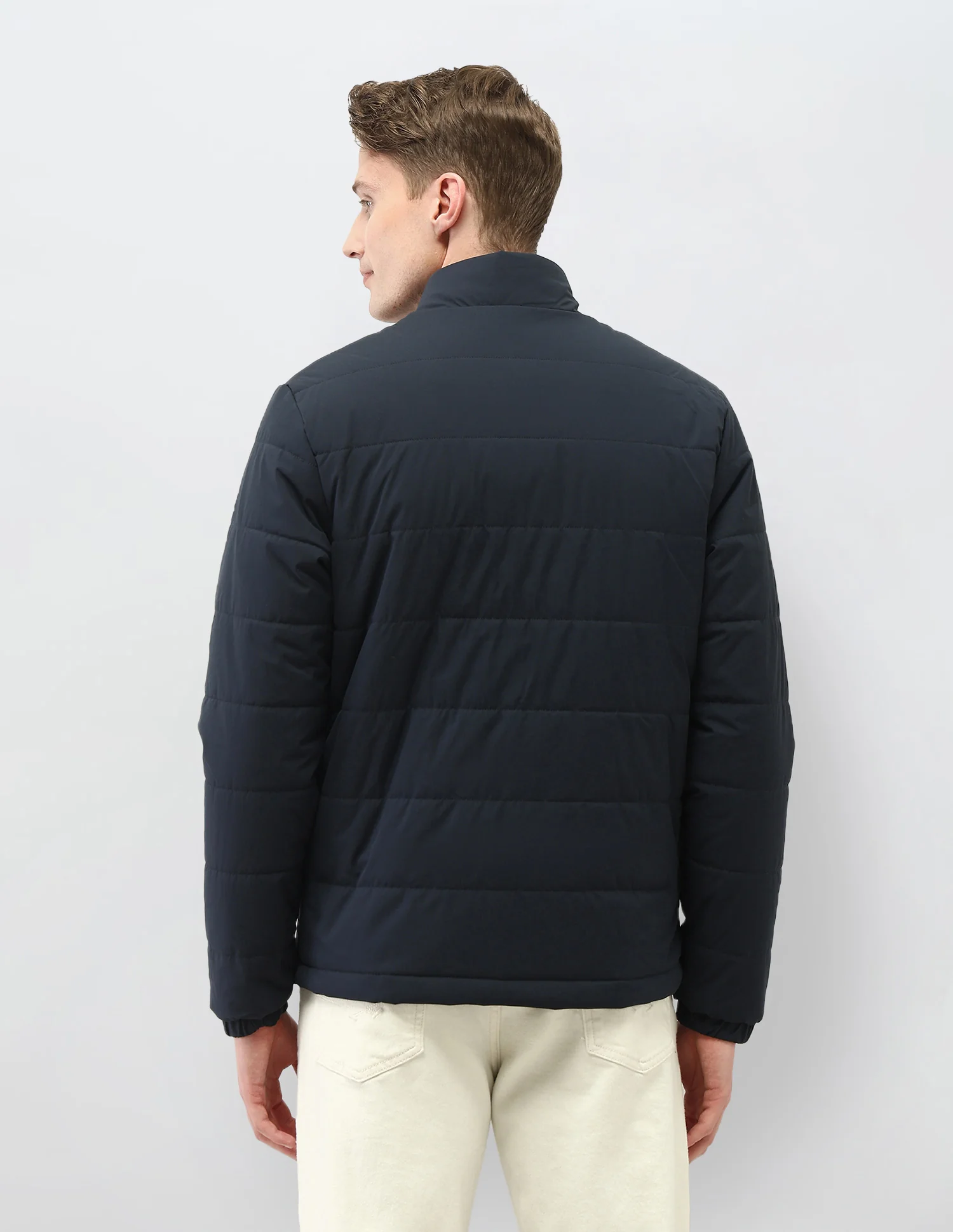 Solid Regular Fit Puffer Jacket - Image 5