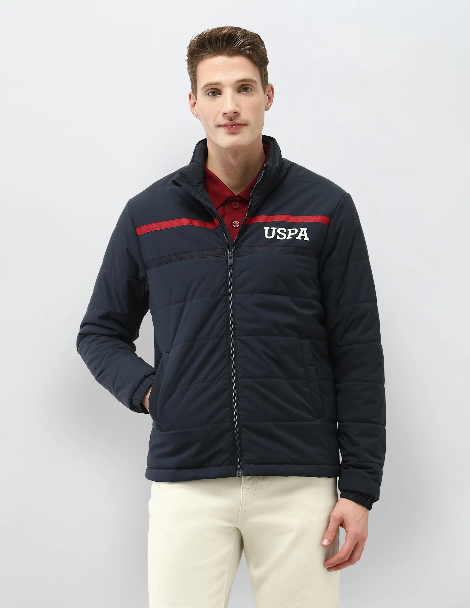 Solid Regular Fit Puffer Jacket - Image 6