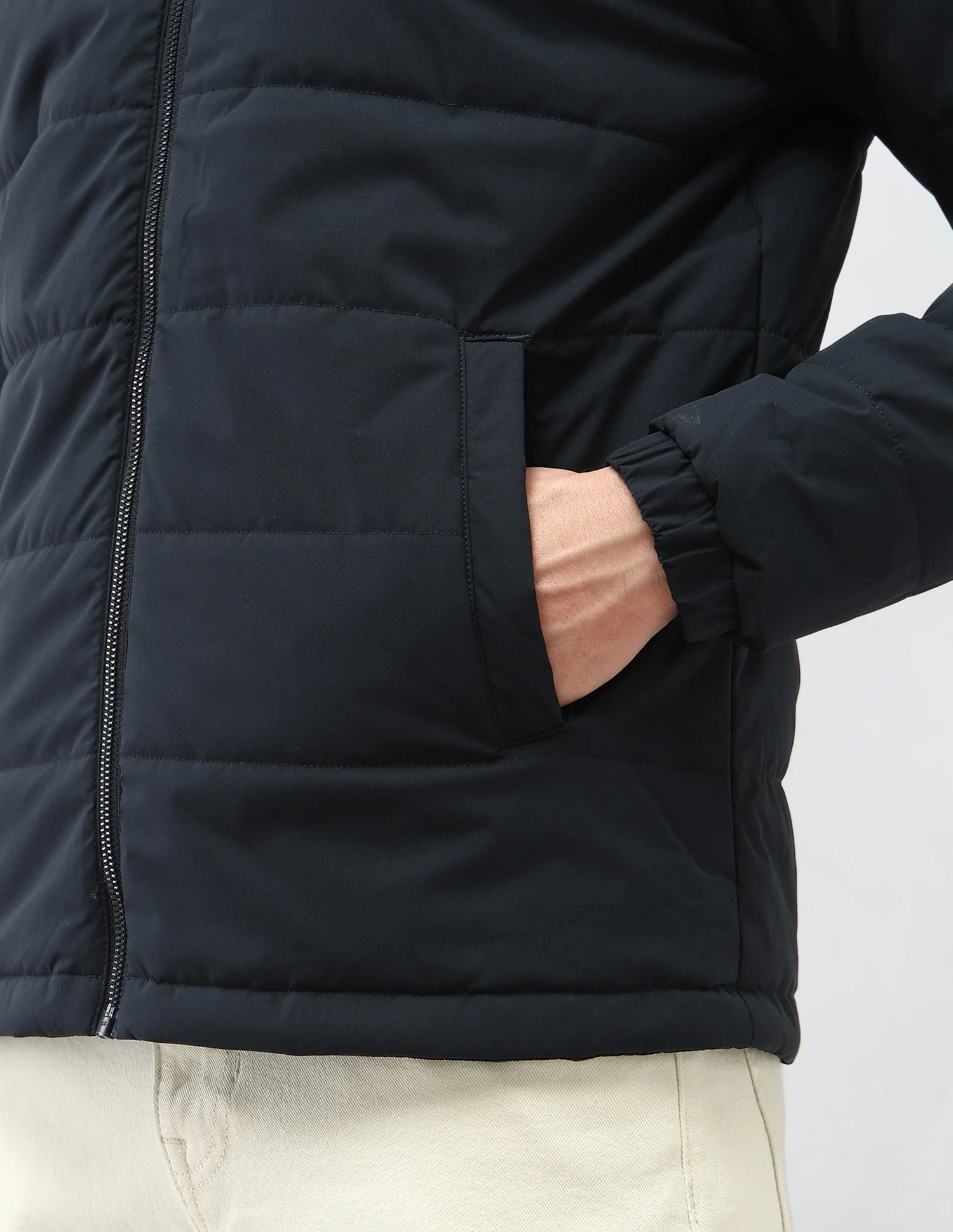 Solid Regular Fit Puffer Jacket - Image 8