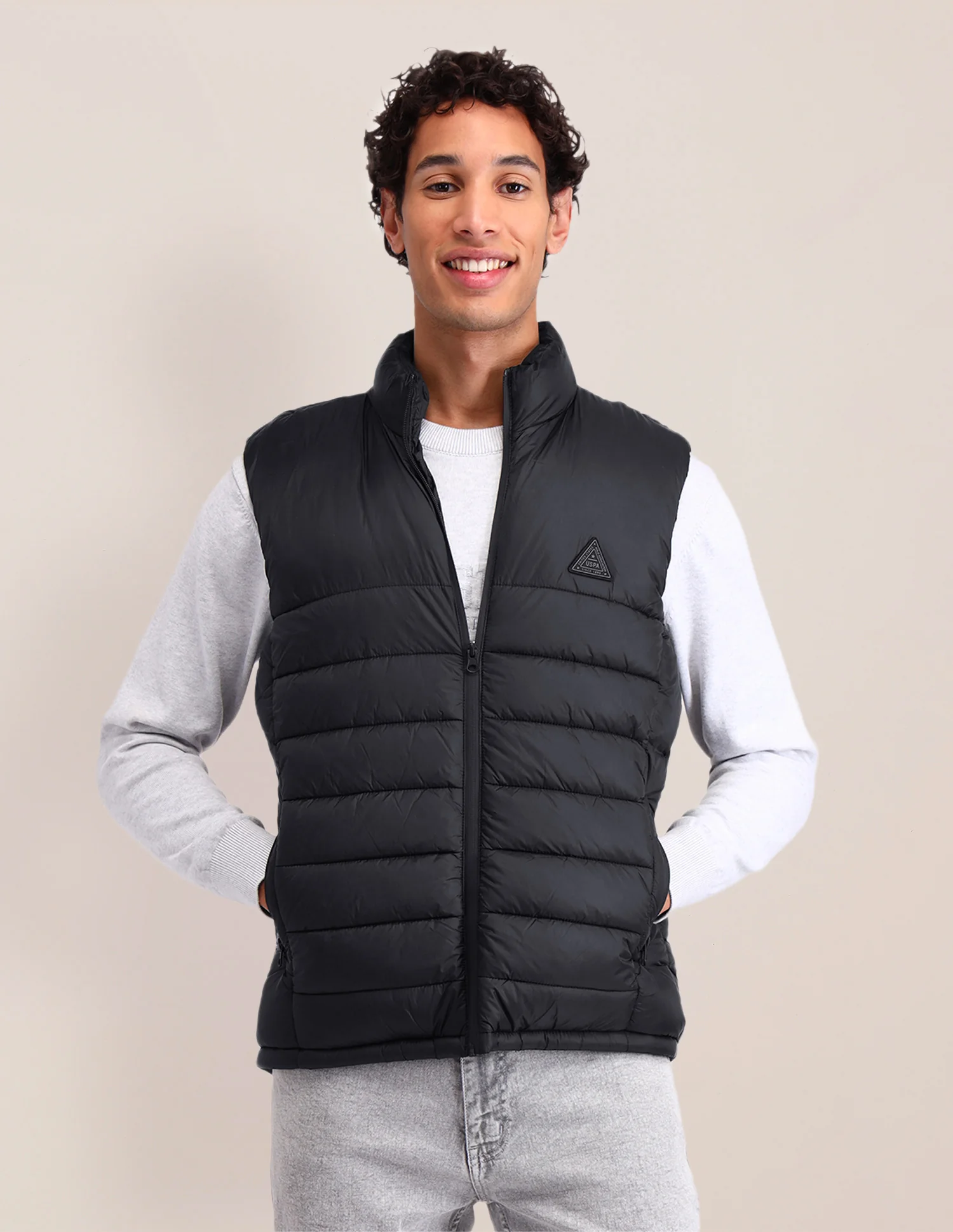 Solid Regular Fit Puffer Jacket - Image 6