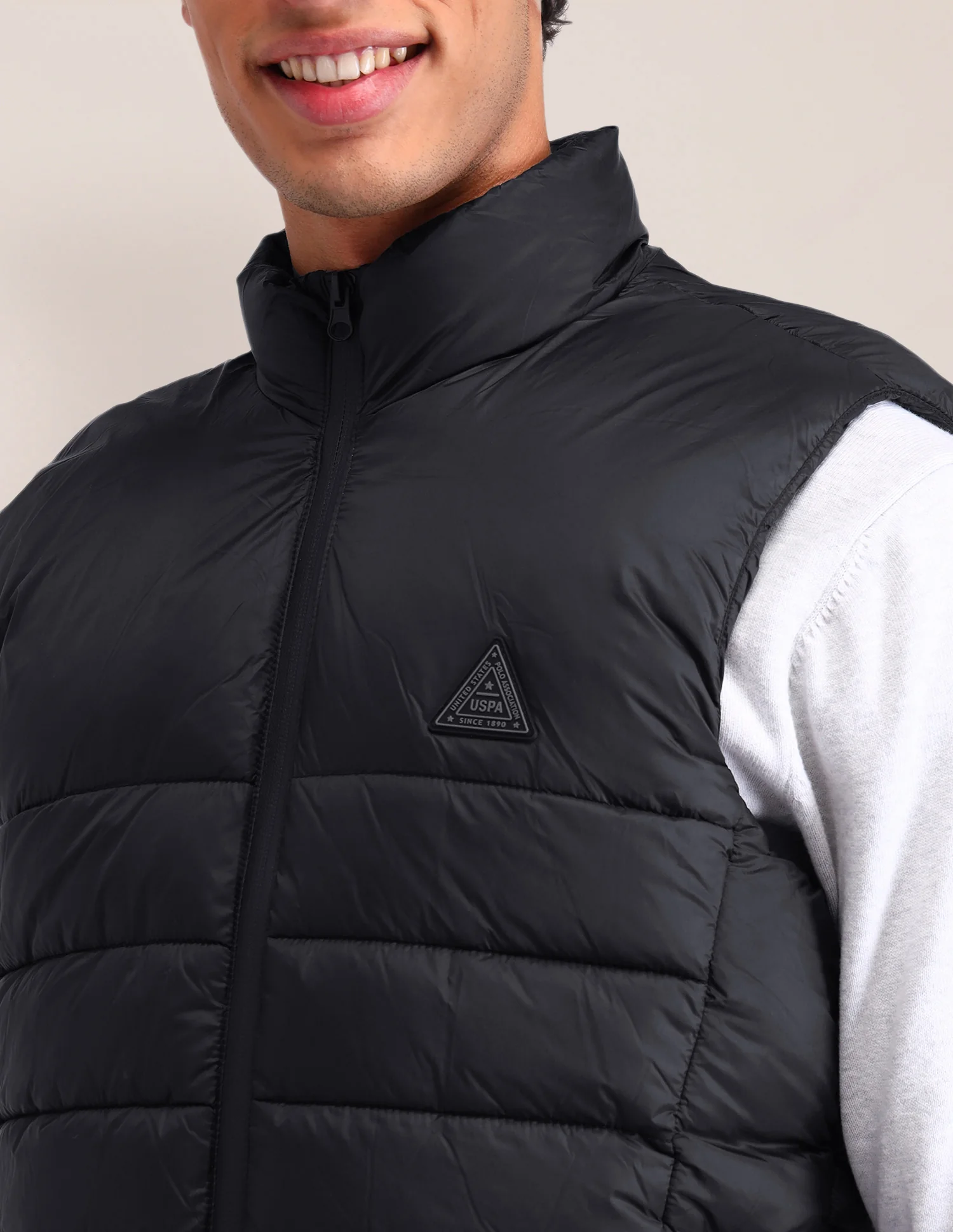 Solid Regular Fit Puffer Jacket - Image 7