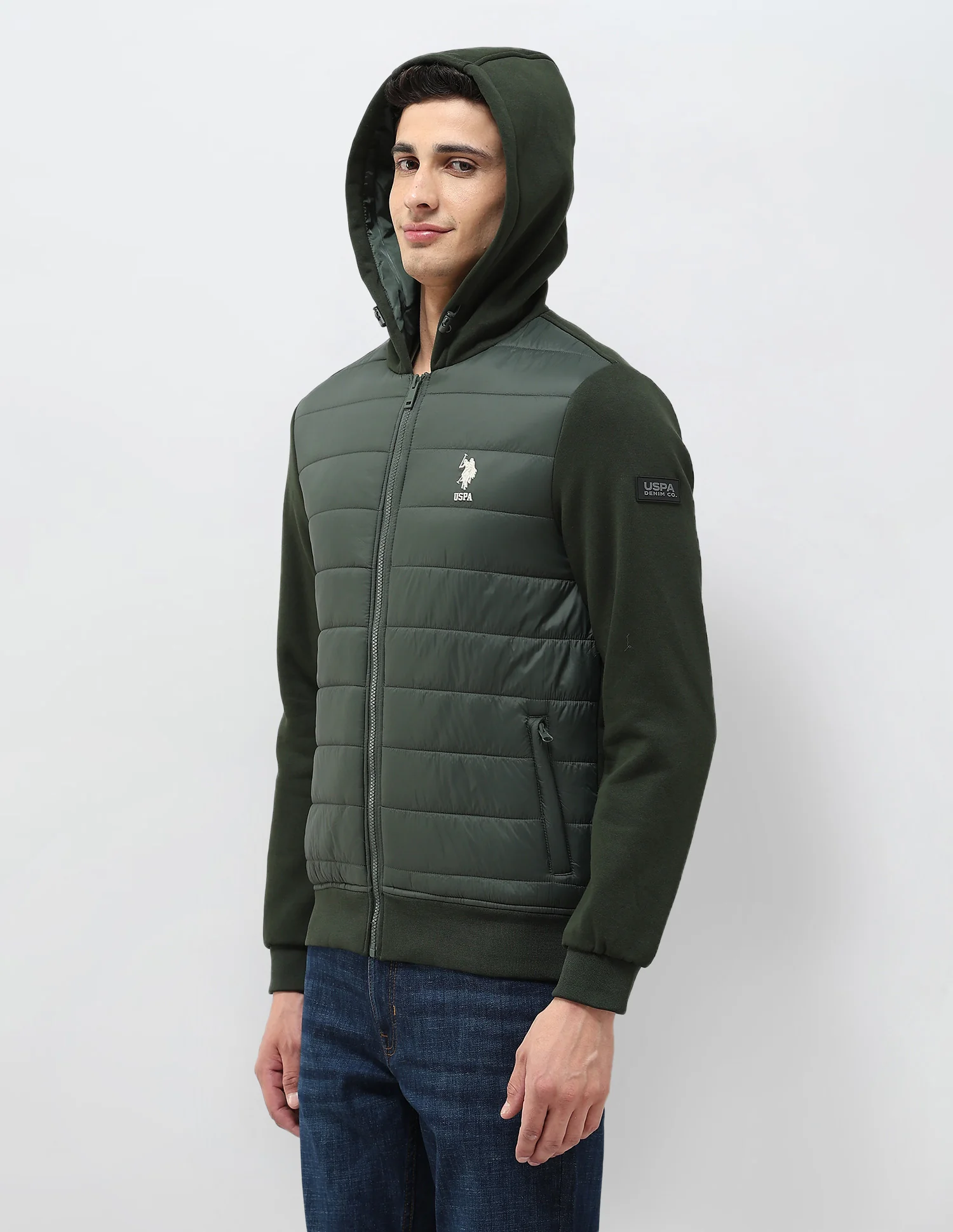 Solid Regular Fit Puffer Jacket - Image 4