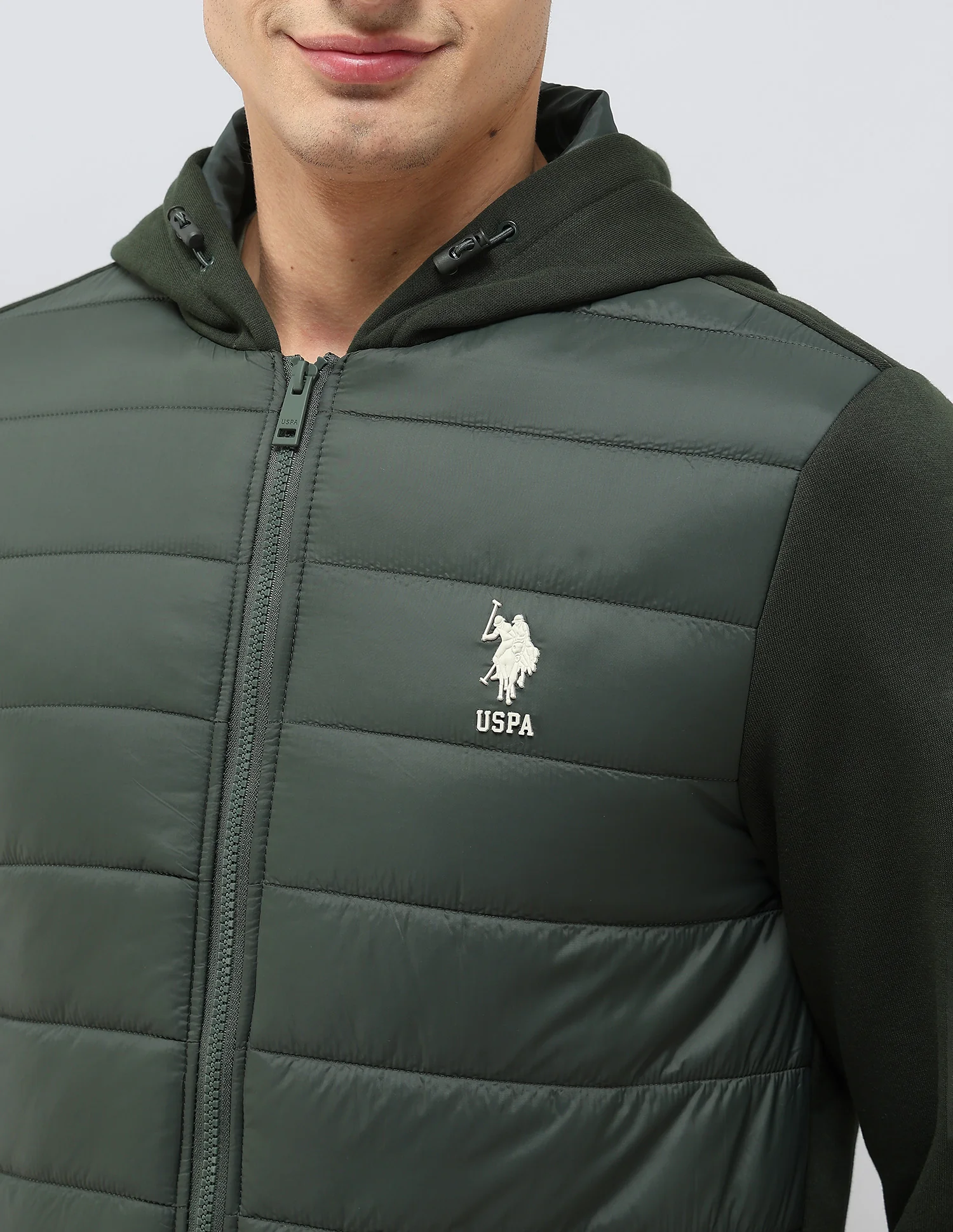 Solid Regular Fit Puffer Jacket - Image 7
